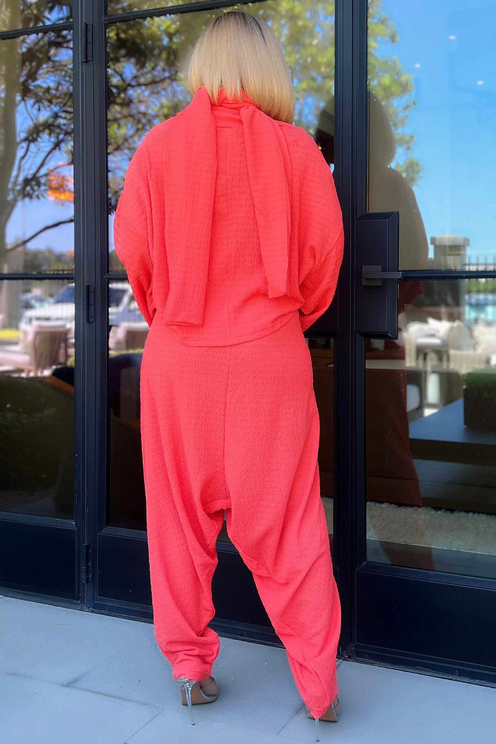 LightweightWeave Recycled Polyester Blend Karan Cozy Knit Three Piece Luxury Loungewear Set