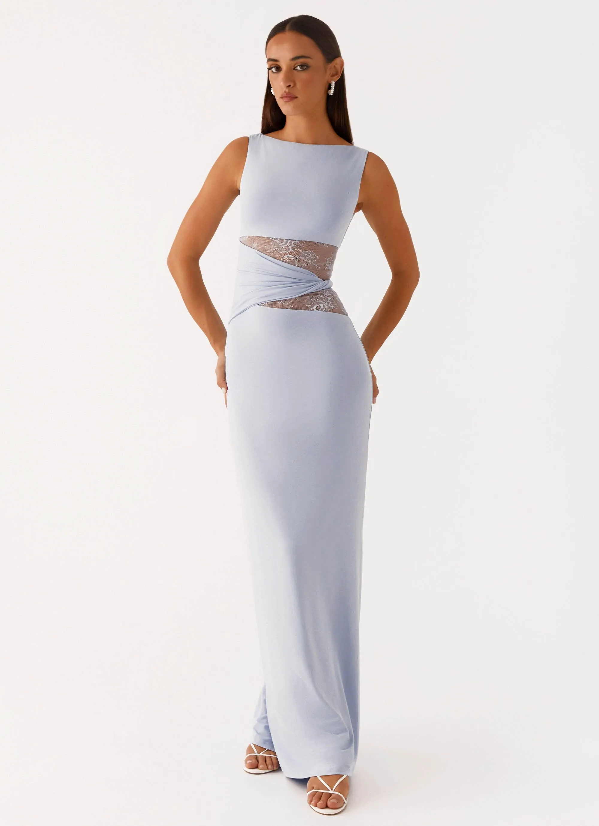Karma Maxi Dress - Blue Editor??s-Pick Romantic-Detail