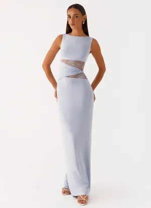 Karma Maxi Dress - Blue Editor??s-Pick Romantic-Detail
