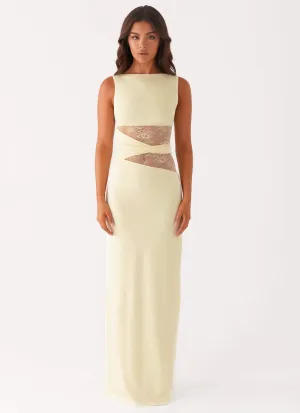 Karma Maxi Dress - Yellow Bold Structure Easy Vibe