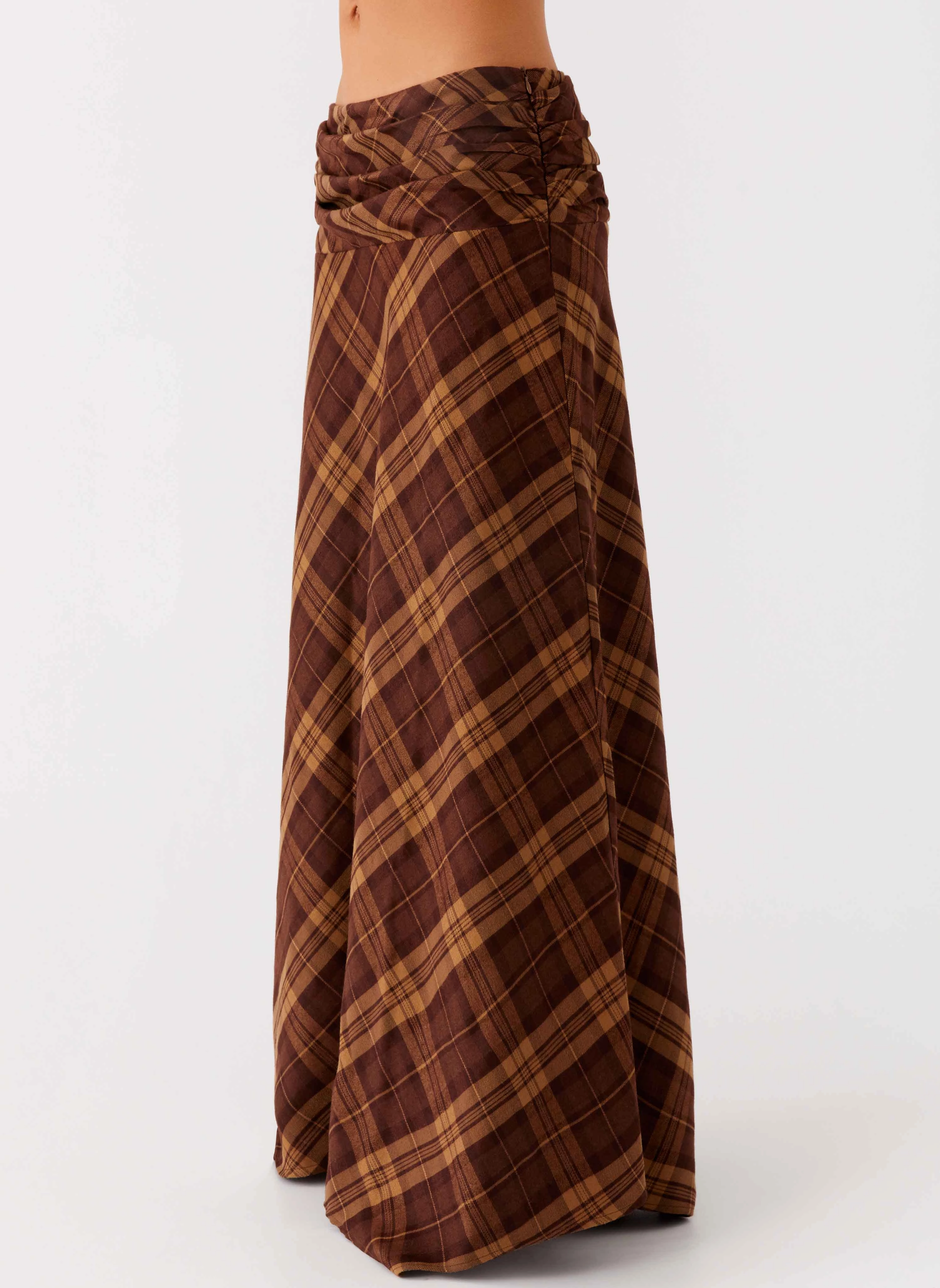 Karolina Maxi Skirt - Plaid Easy Layer Casual Must-Have