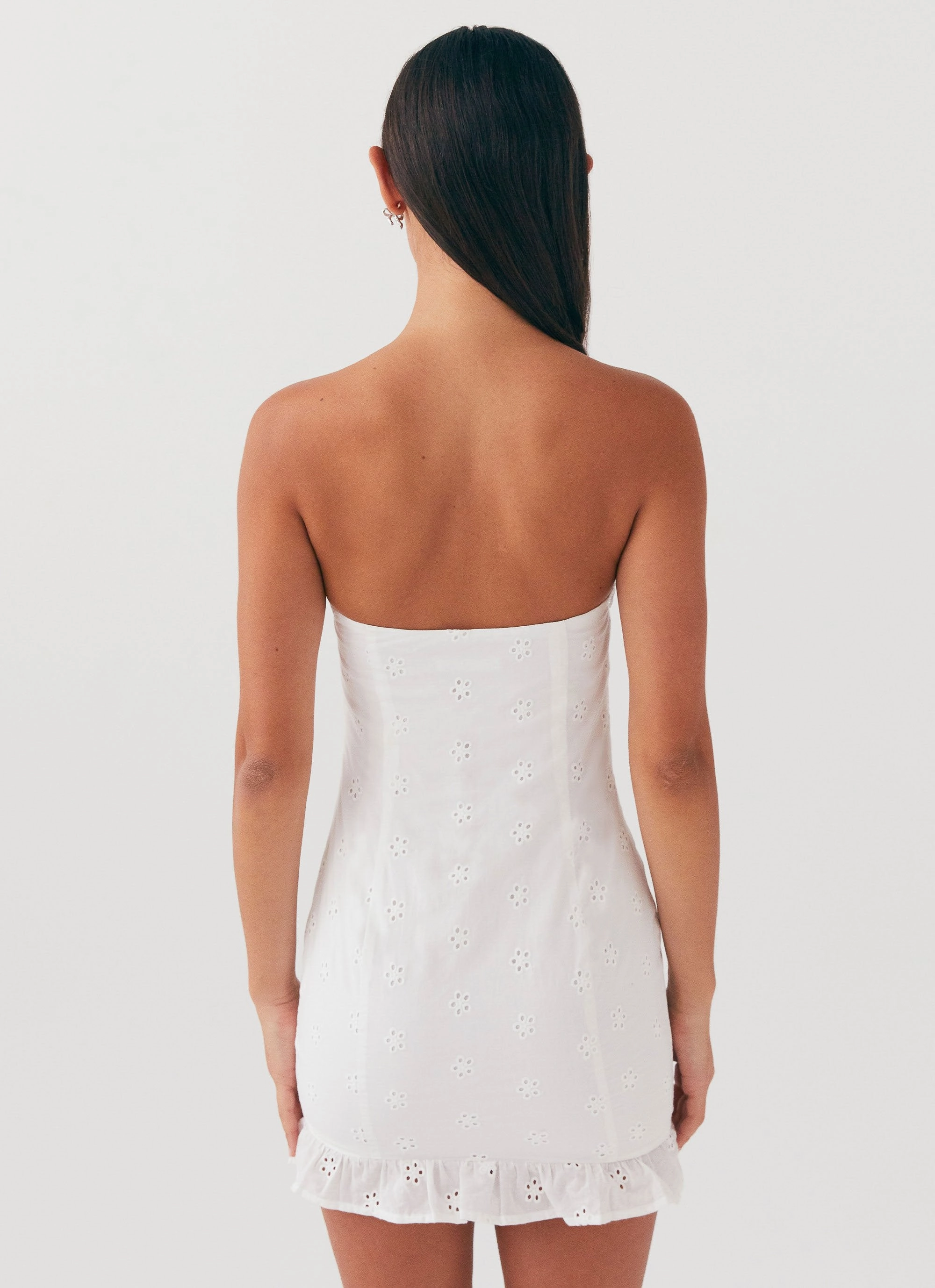 Katana Mini Dress - White Lightweight Comfort Daily Silhouette