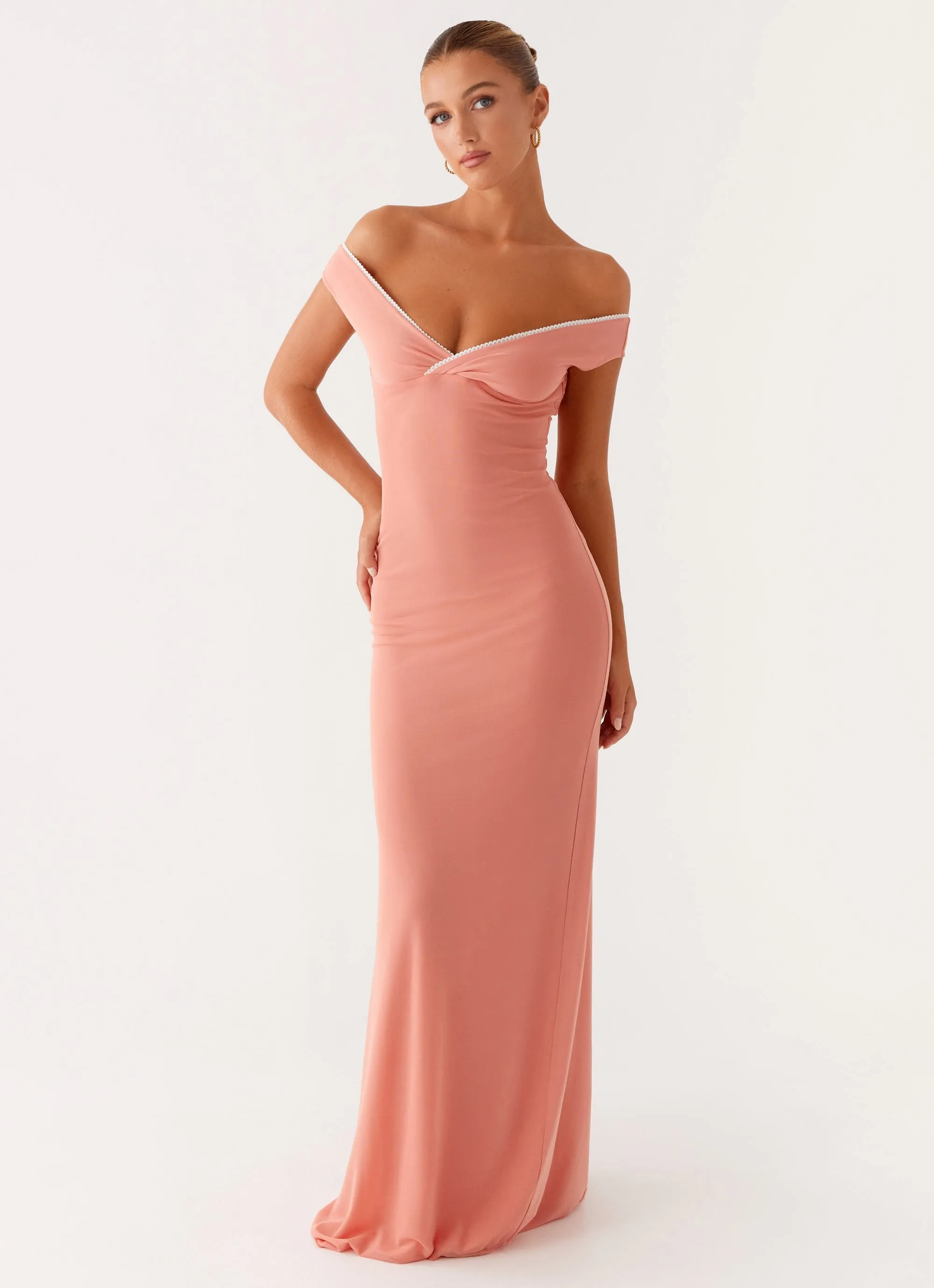Katiya Maxi Dress - Peach Balanced feel