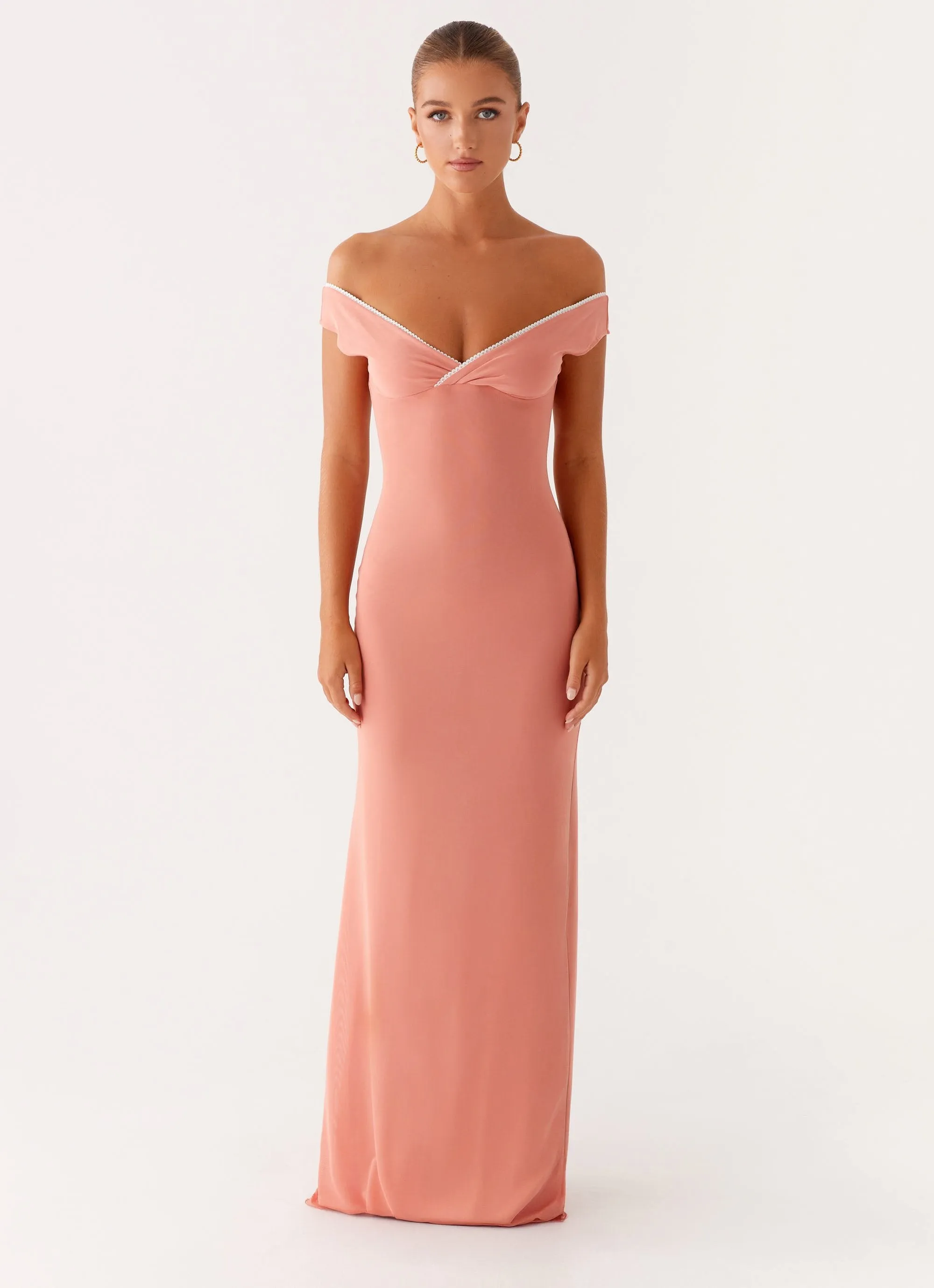 Katiya Maxi Dress - Peach Tall-Fit Cozy Fit