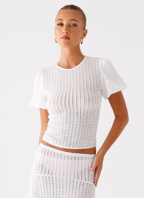 Katta Top - Ivory VentilatedMesh NonIrritating Stitching