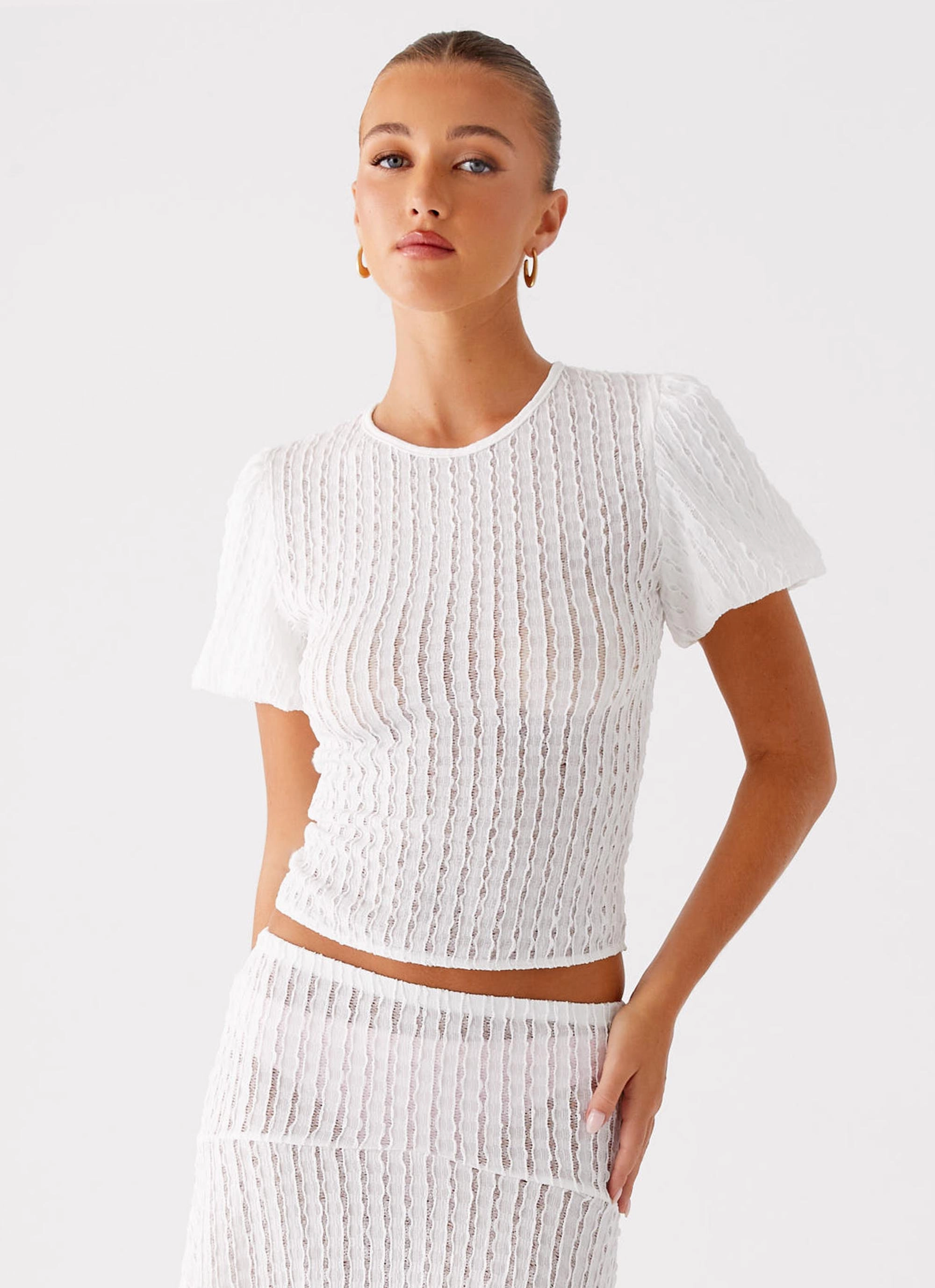Katta Top - Ivory VentilatedMesh NonIrritating Stitching