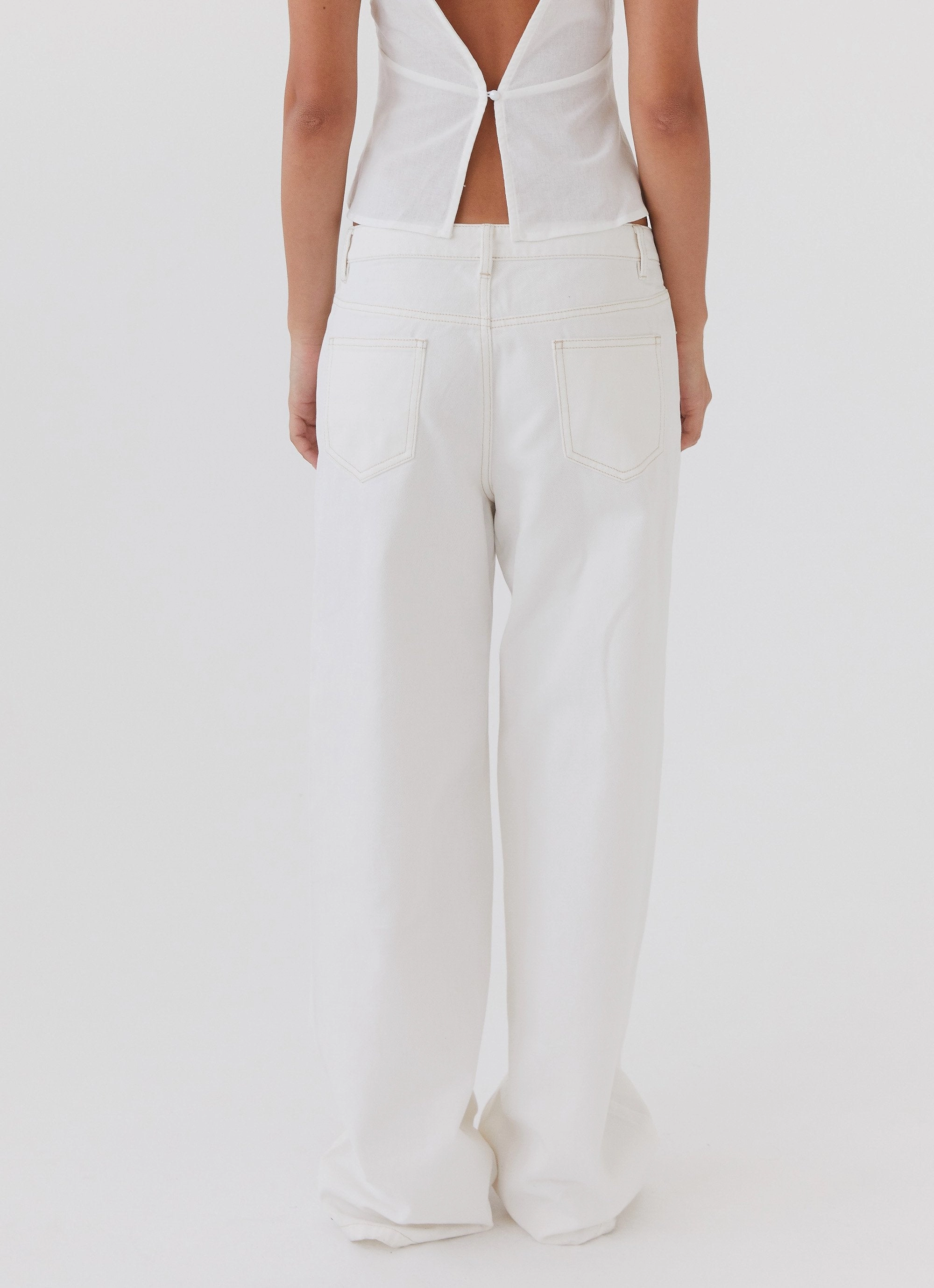 Casual Performance Wear Keanna Low Rise Denim Jeans - Ivory