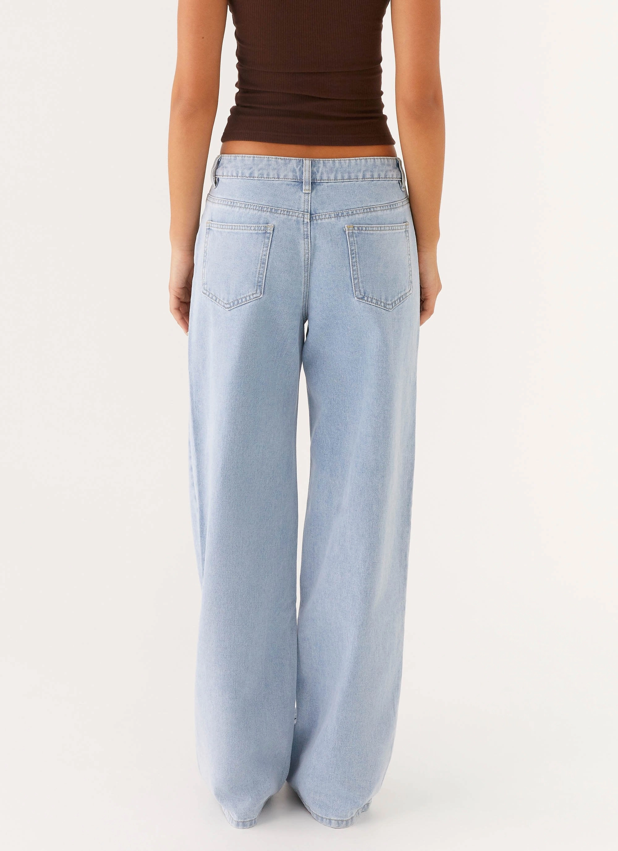 Minimalist Fit Keanna Low Rise Denim Jeans - Sky