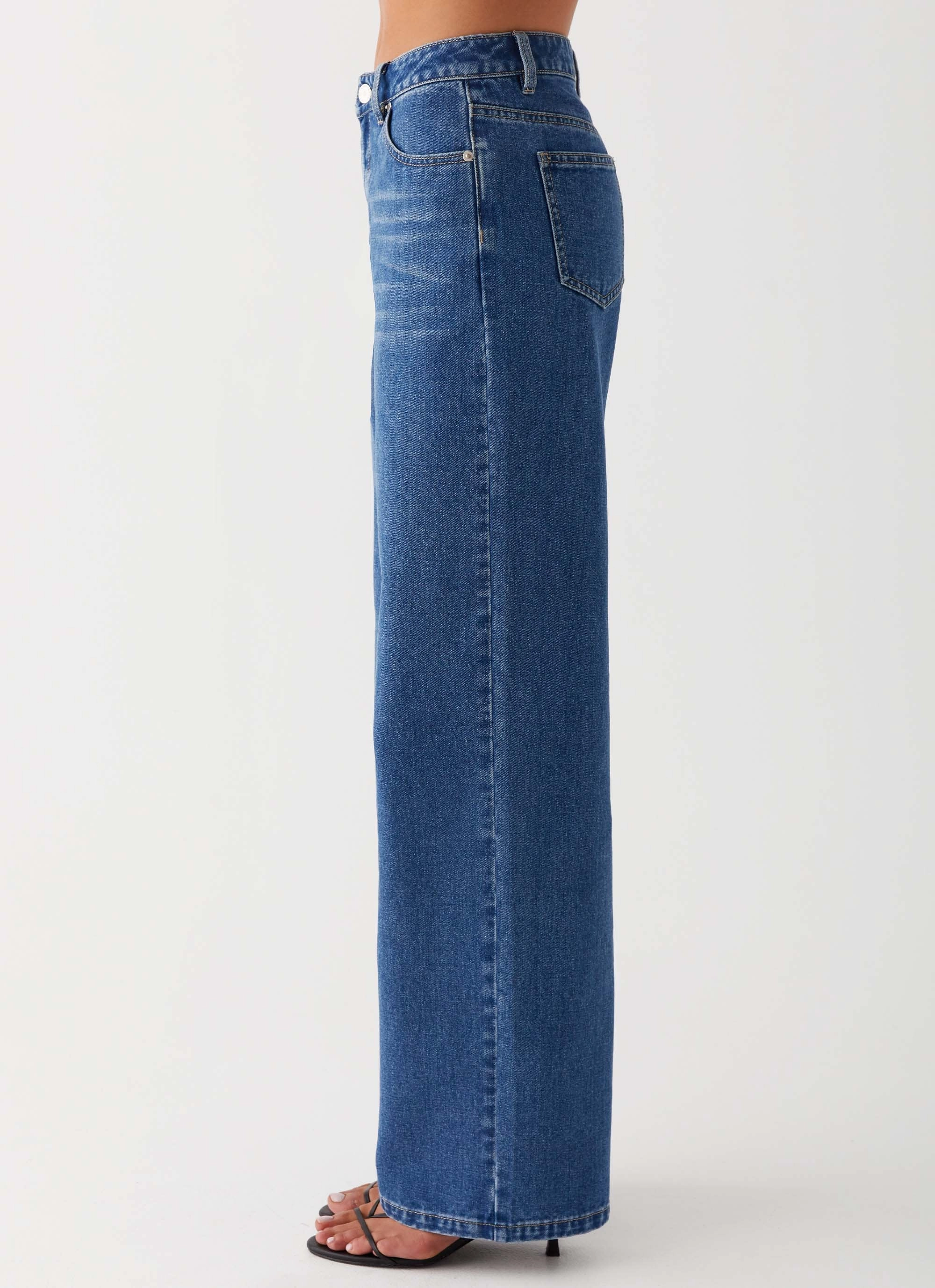 Keanna Low Rise Jeans - Indigo Sustainable Fabric Stain Resistant