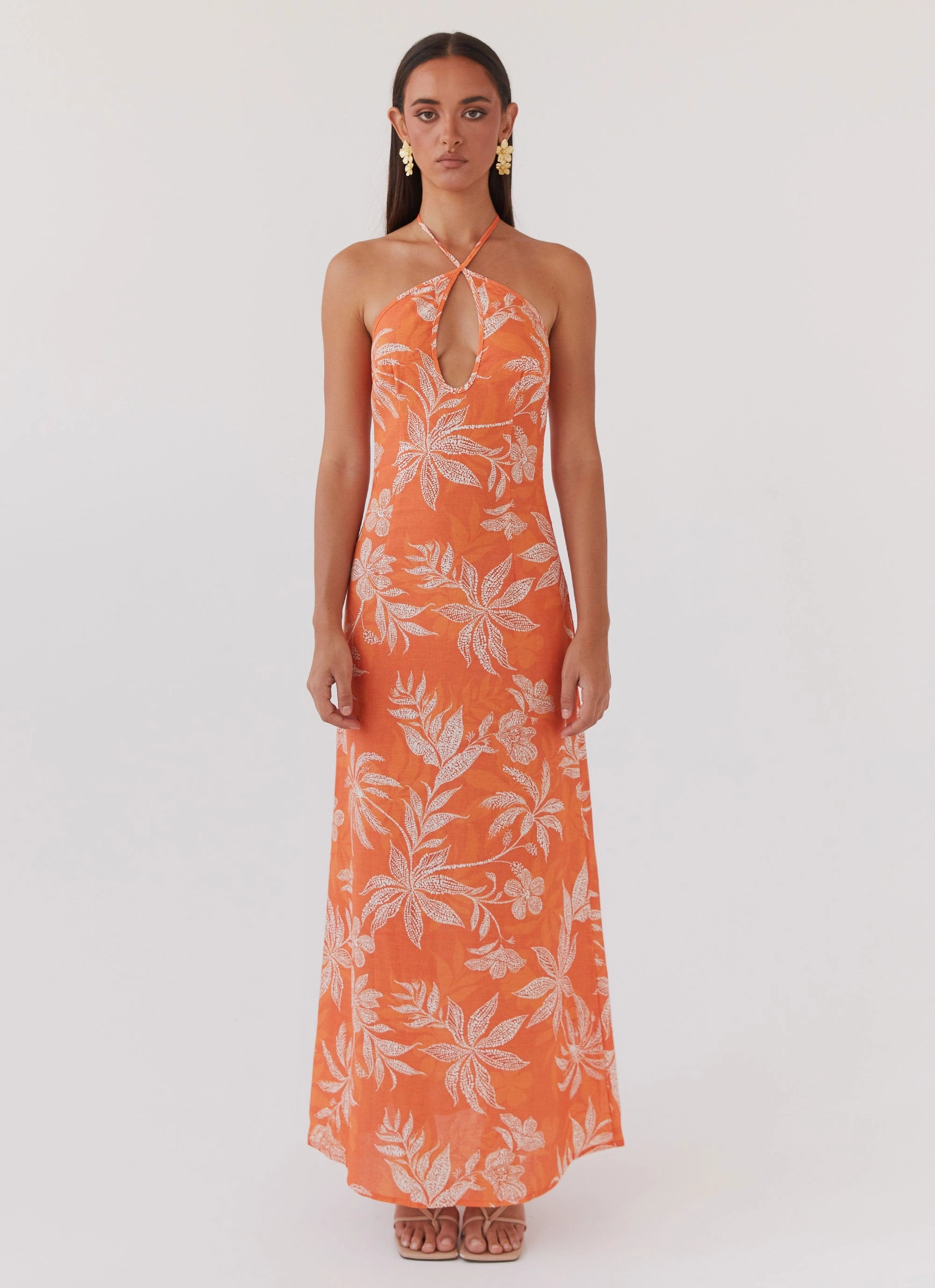 Seasonal Essential Keliegh Linen Maxi Dress - Tropic Sunset