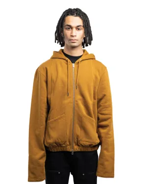 Kenzo Pintuck Zip Up Hoodie Tabacco