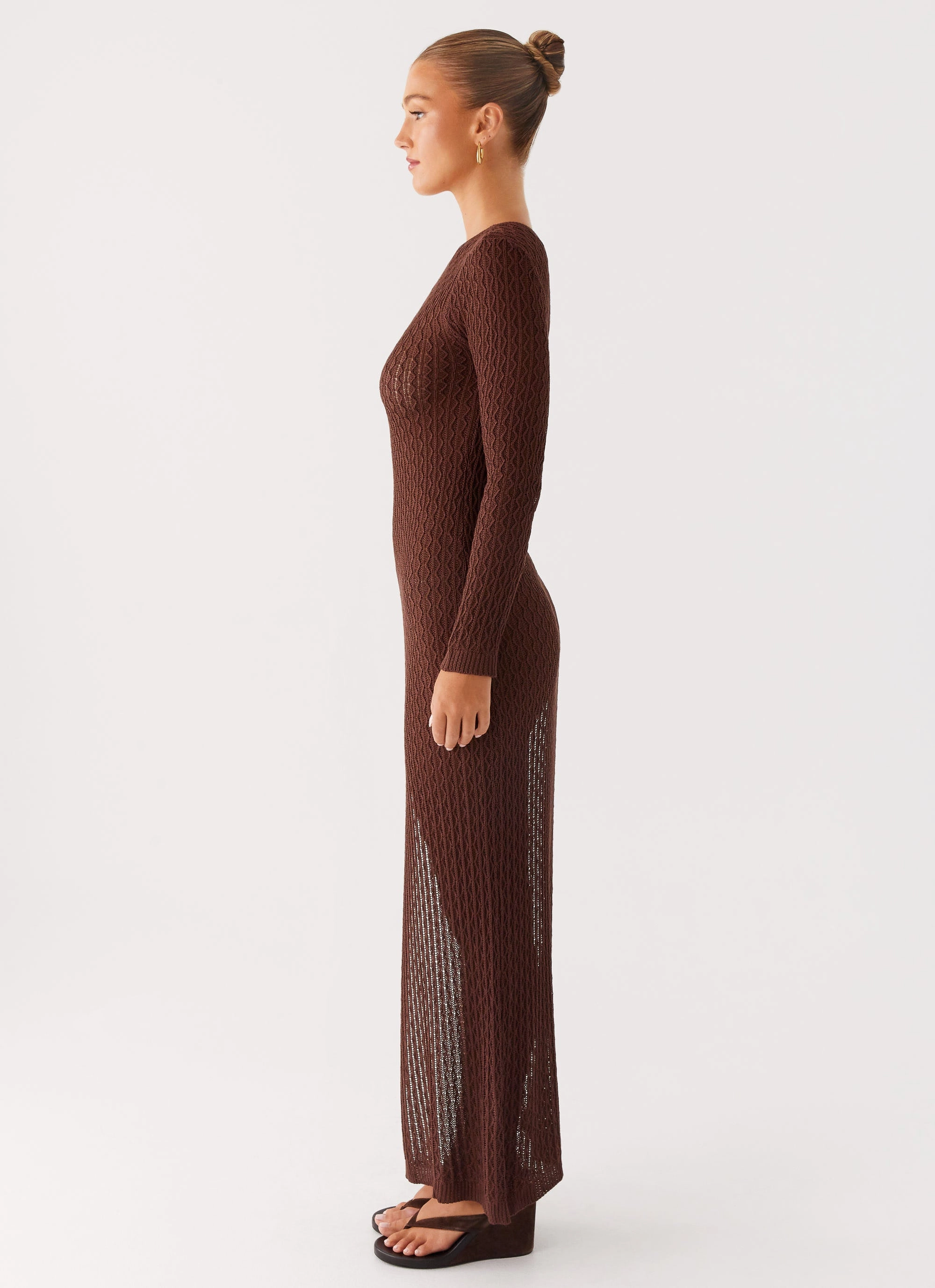 Comfy Layers Kerri Knit Maxi Dress - Dark Chocolate