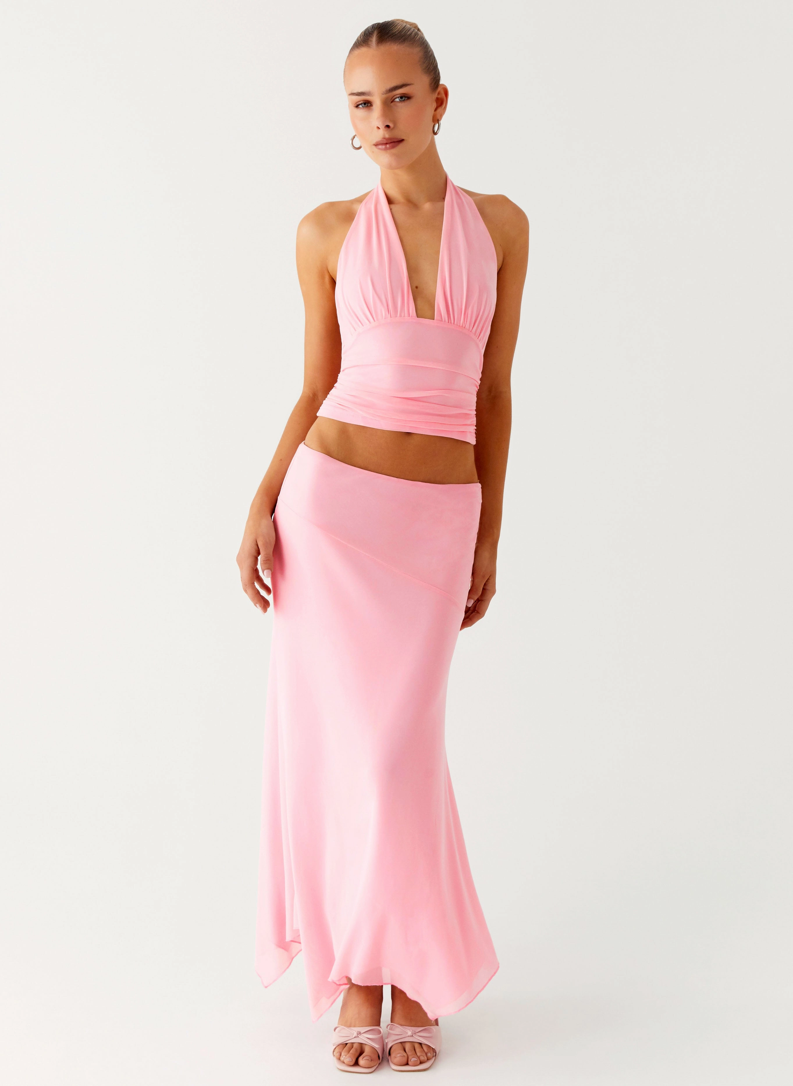 FadeResistant Dye ButterSoft Handfeel Kerrie Halter Top - Baby Pink