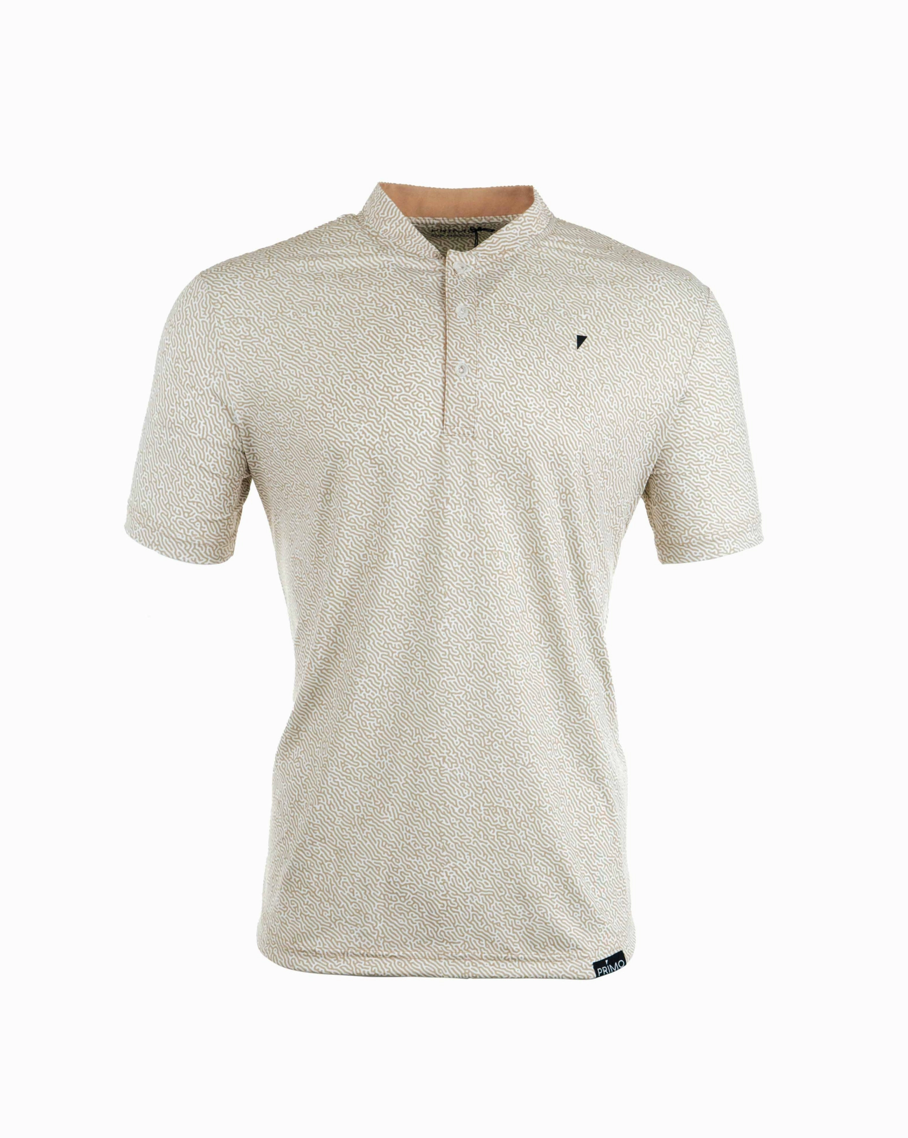Soft Cotton AntiPillingTreatment Khaki Maze Blade Polo