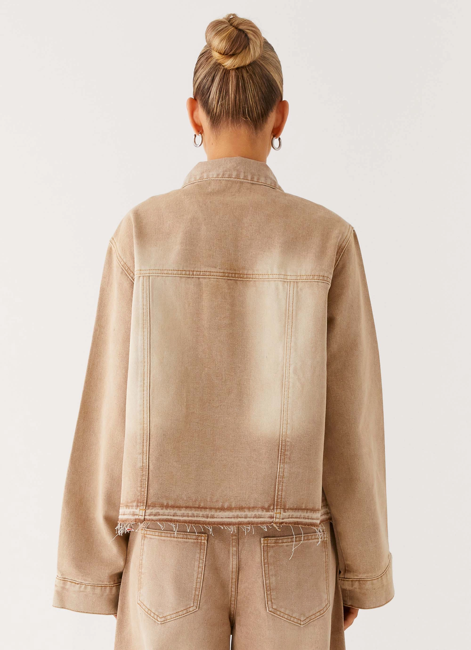 Transitional Weather Piece Khalil Denim Jacket - Tan