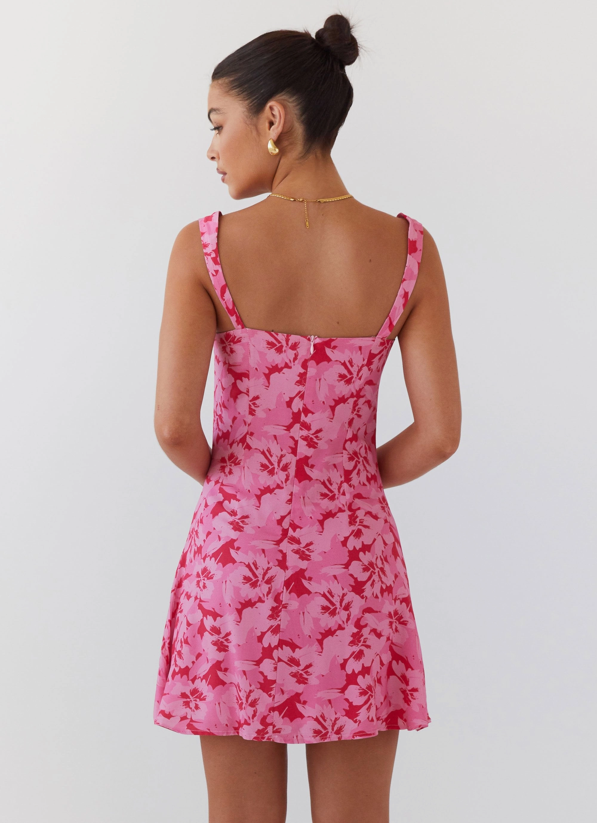 Wool-Blend Kiah Bustier Mini Dress - Cherry Blossom