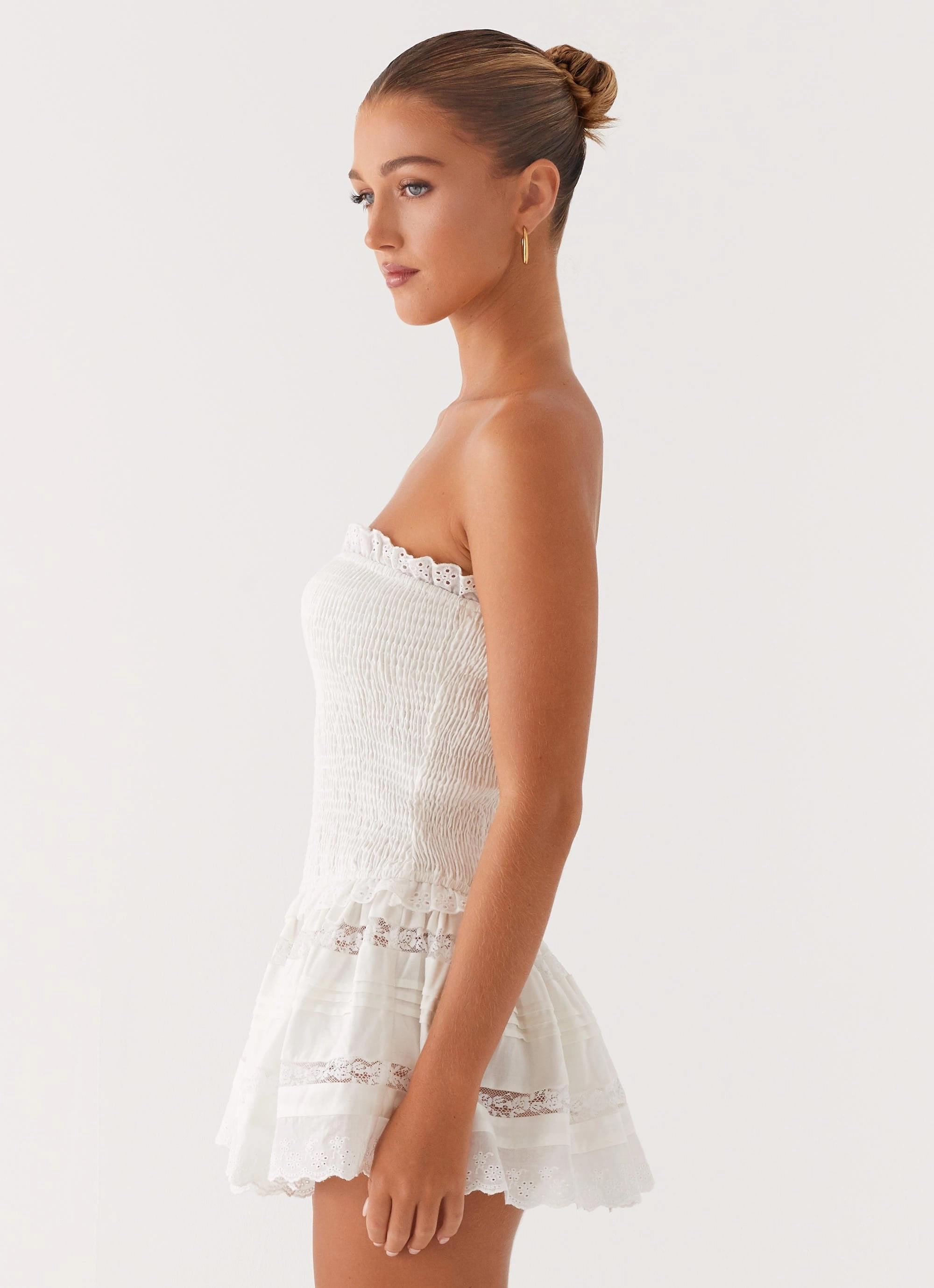 Bright Colors Kimia Mini Dress - White