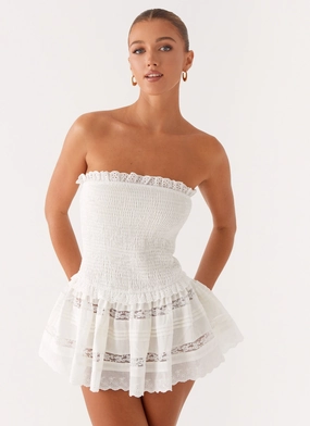 Match Quick Kimia Mini Dress - White