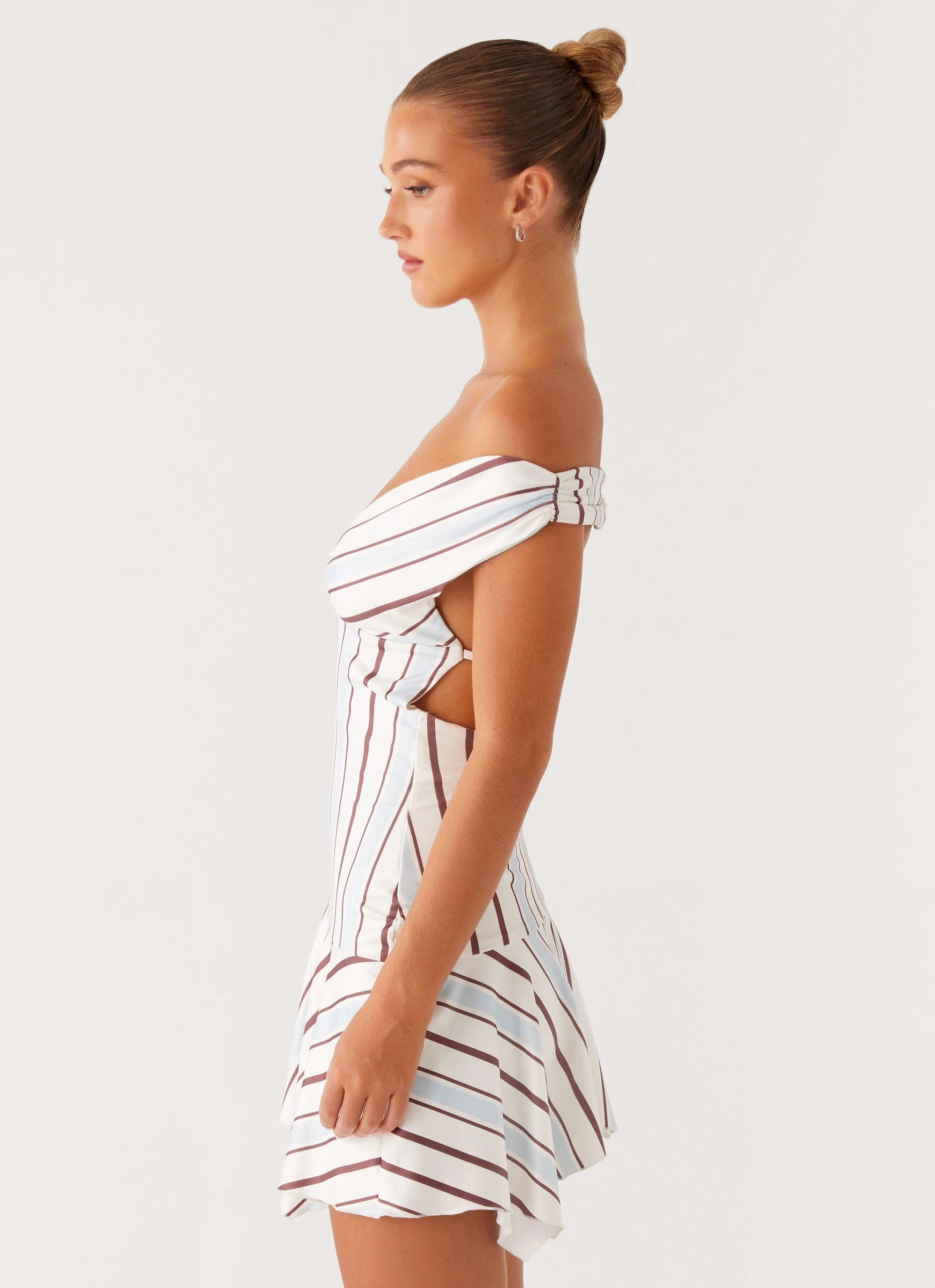 Versatile dress for layering Weekend Style Kirby Mini Dress - Blue Stripe