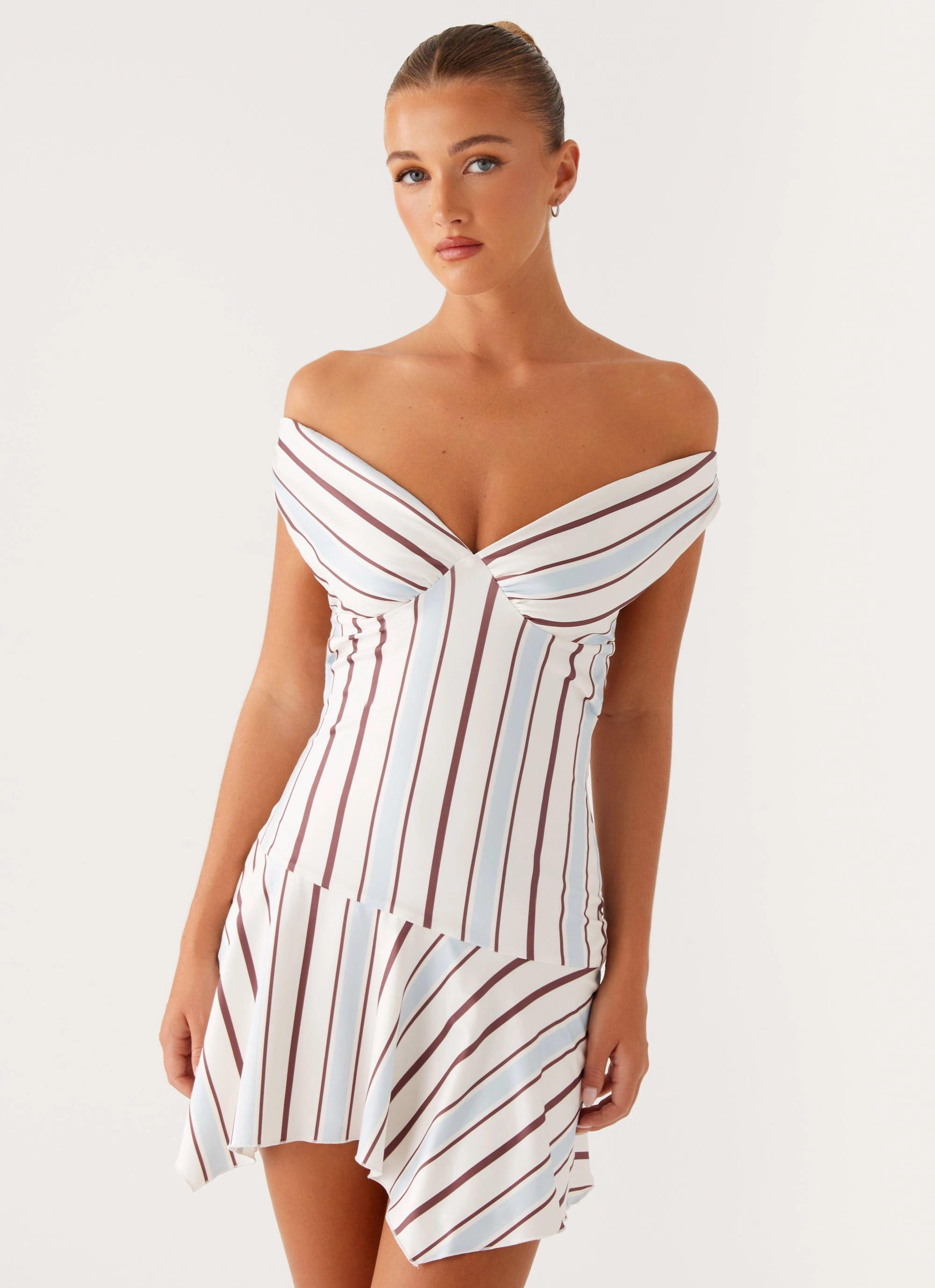 Texture Style Classic and Chic Kirby Mini Dress - Blue Stripe