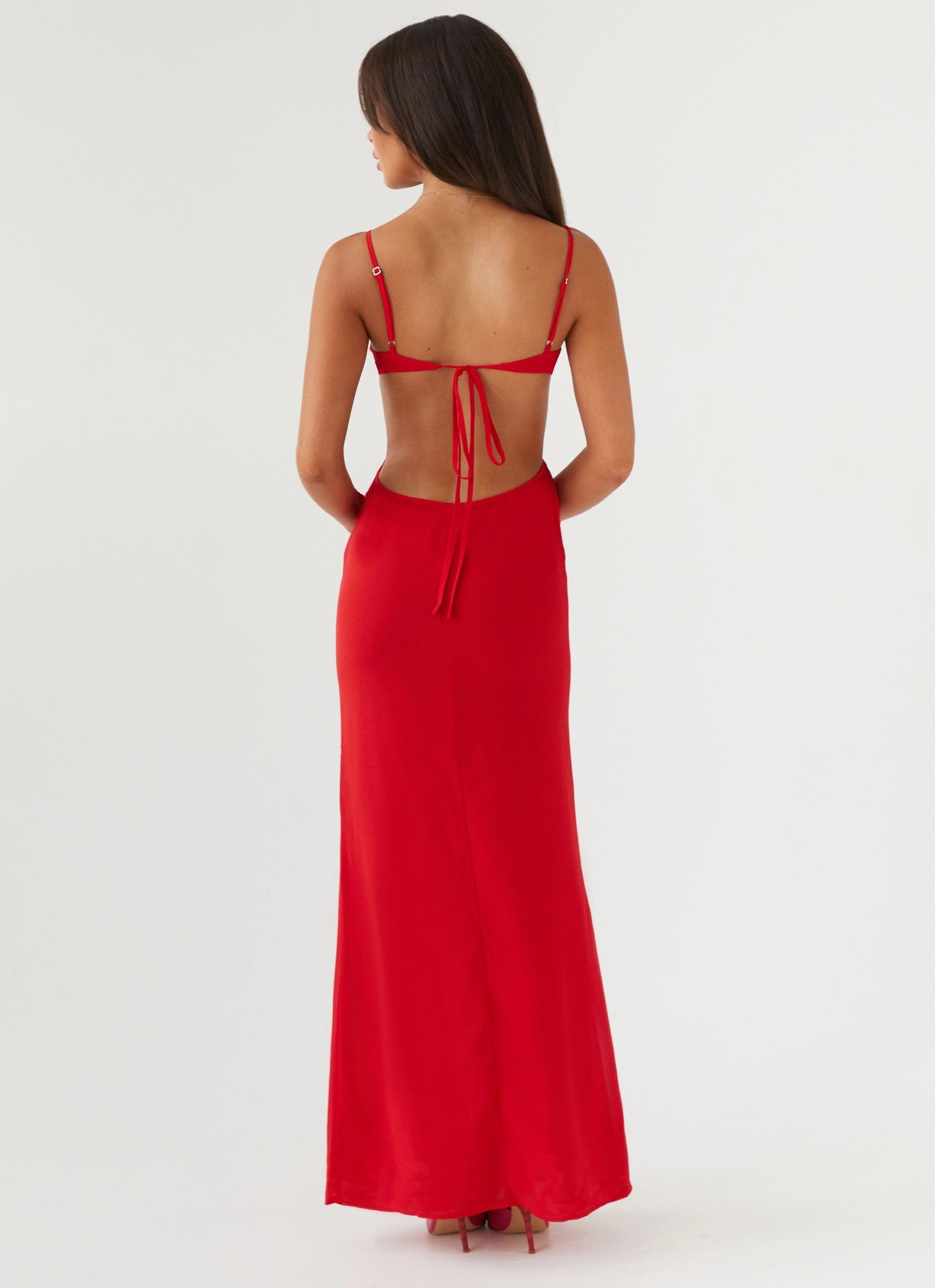 MultiPurposePockets Klara Cut Out Maxi Dress - Red