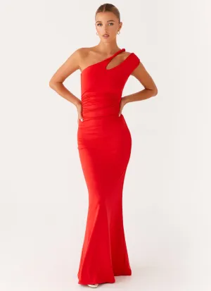Chic Layered Wear Lopez Maxi Dress - Tangerine