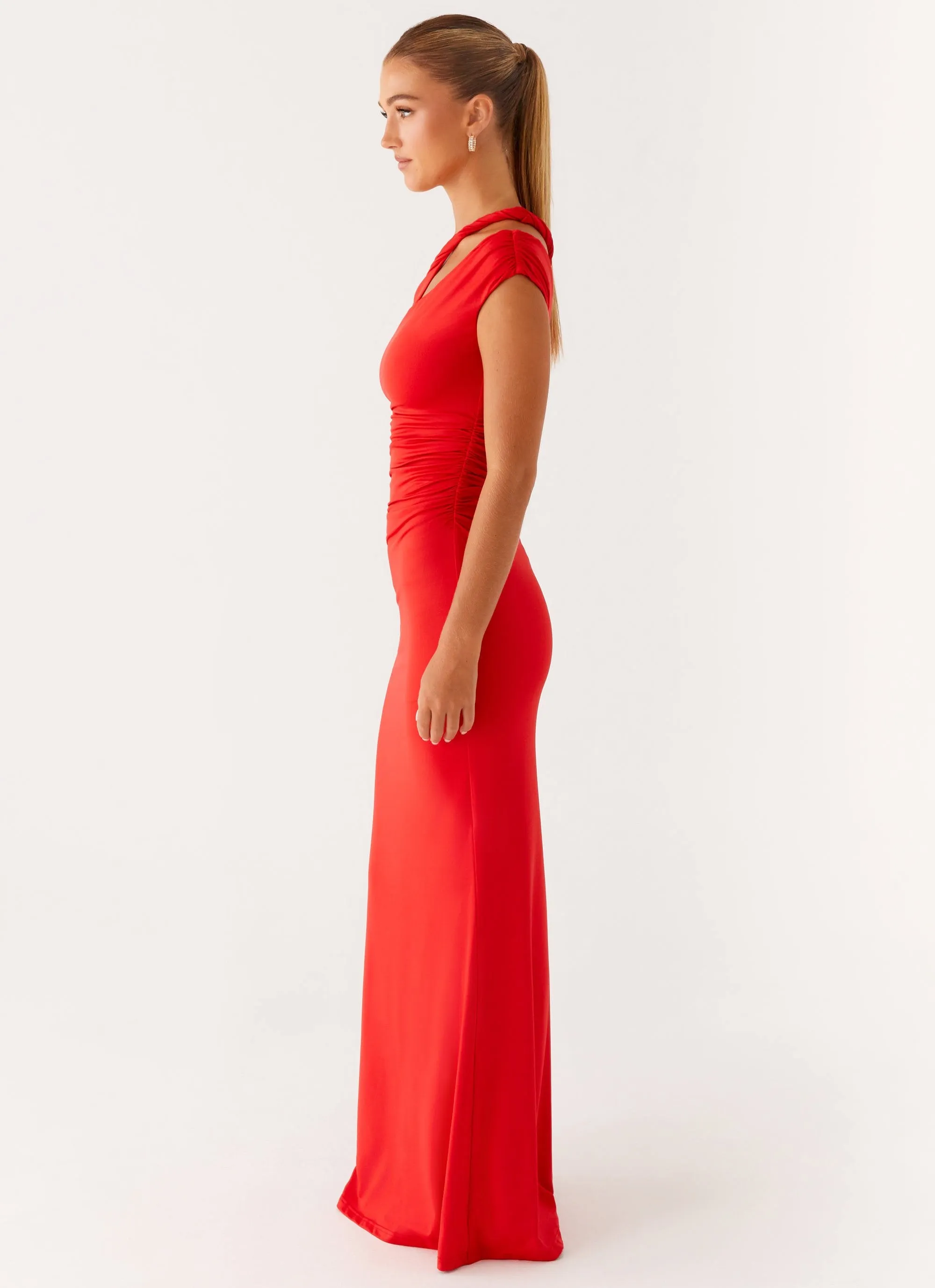 Clean Structure Evening Glow Lopez Maxi Dress - Tangerine