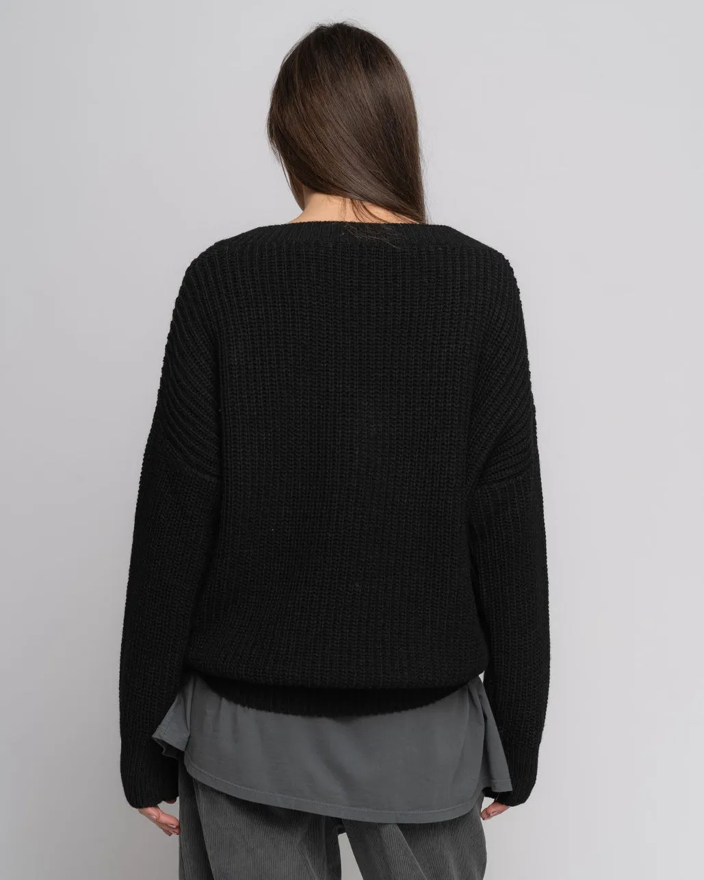 Knit Alpaca Blend V-Neck Sweater