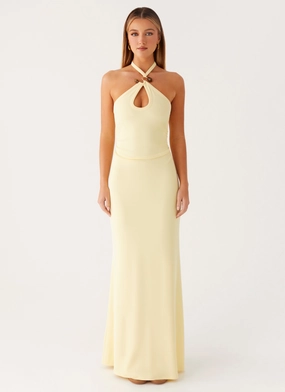 Comfortable Look Abstract Pattern Instant Attraction Maxi Dress - Yellow