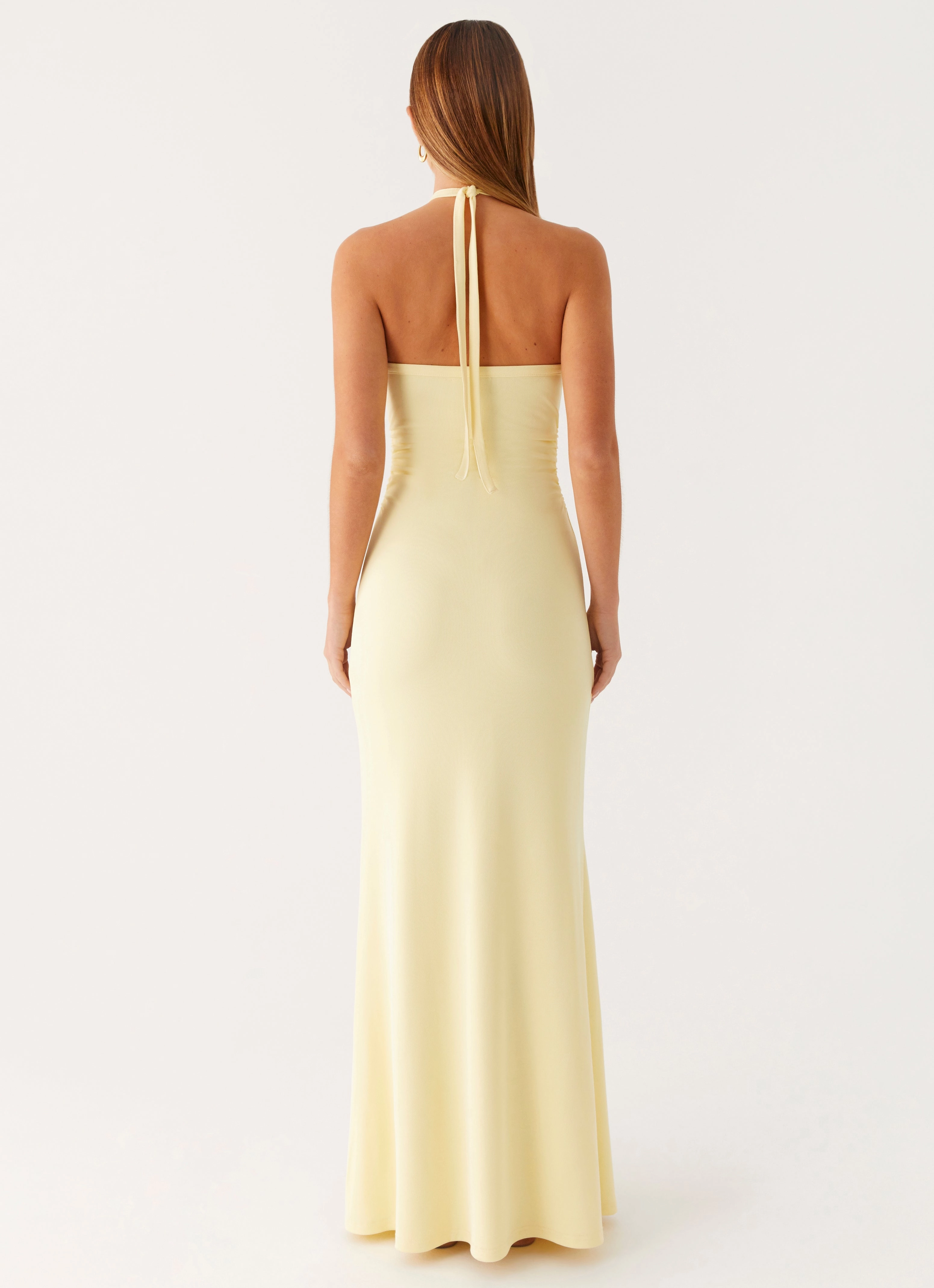 Textured Flow Instant Attraction Maxi Dress - Yellow