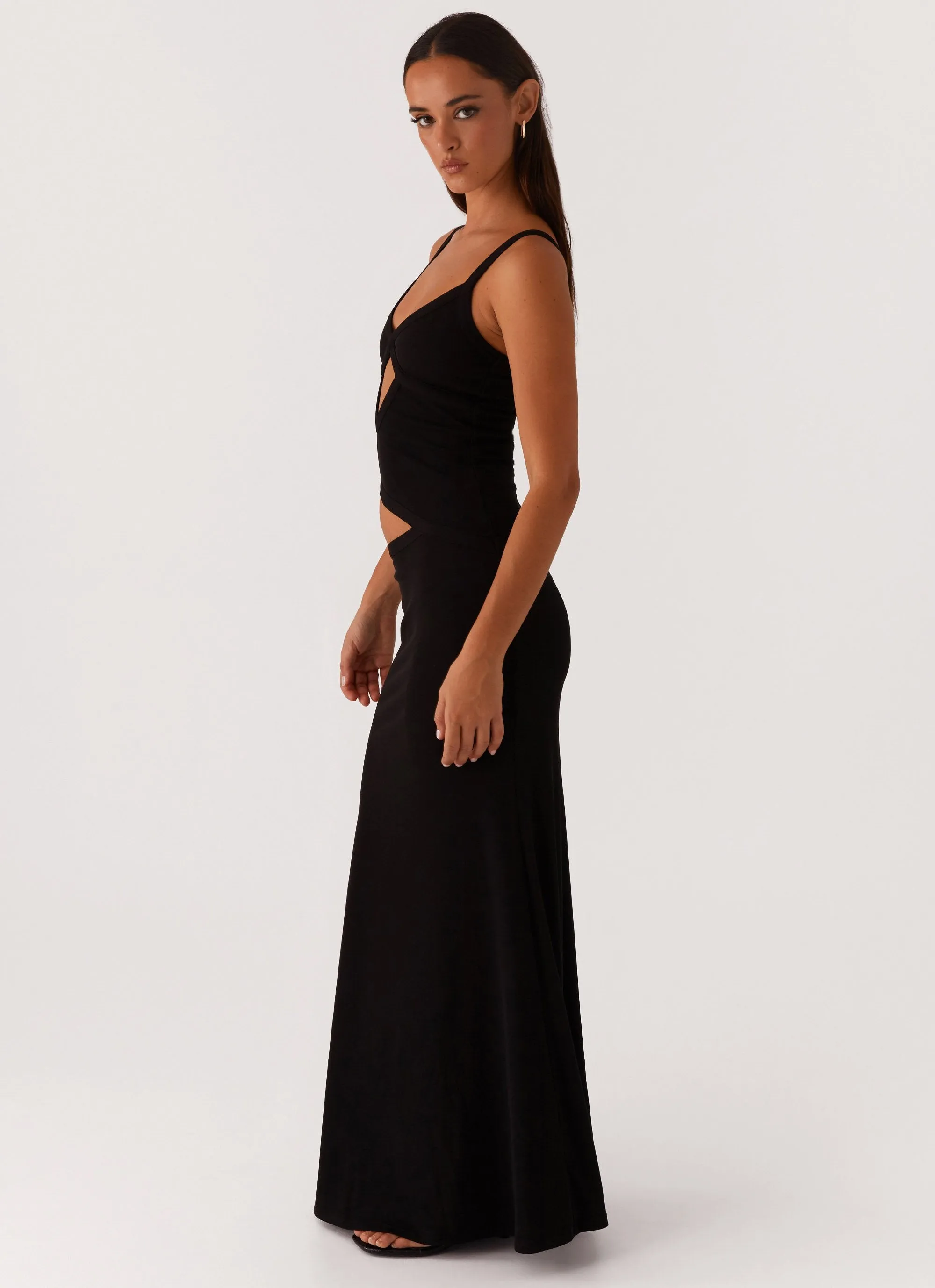 Jocelyn Maxi Dress - Black Hidden-Pocket