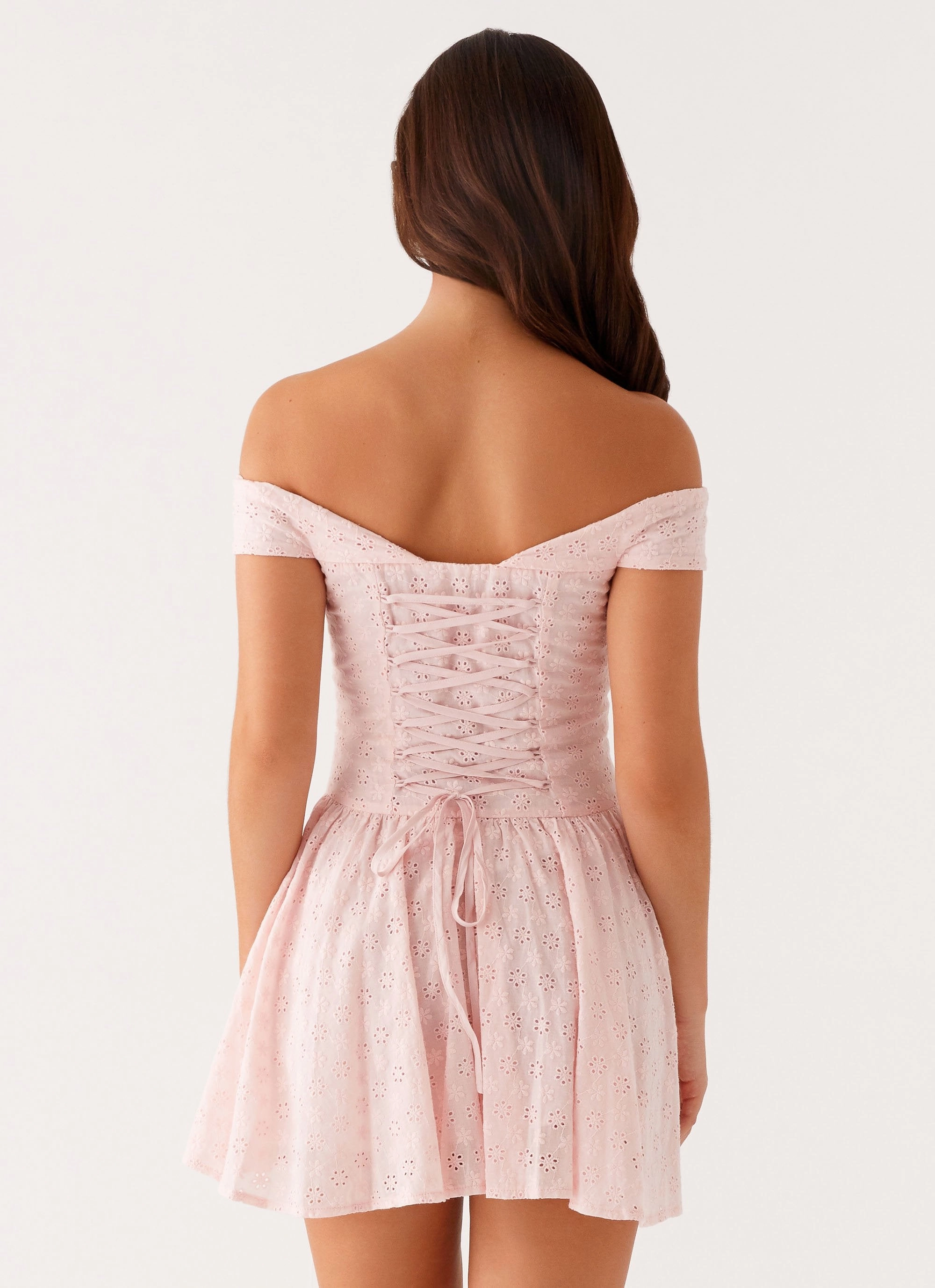 Layer Ready Koa Off Shoulder Mini Dress - Peach