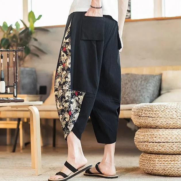 Koi Drawstring Cropped Pants