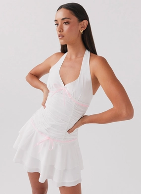 Kordyn Mini Dress - White A Line Cut