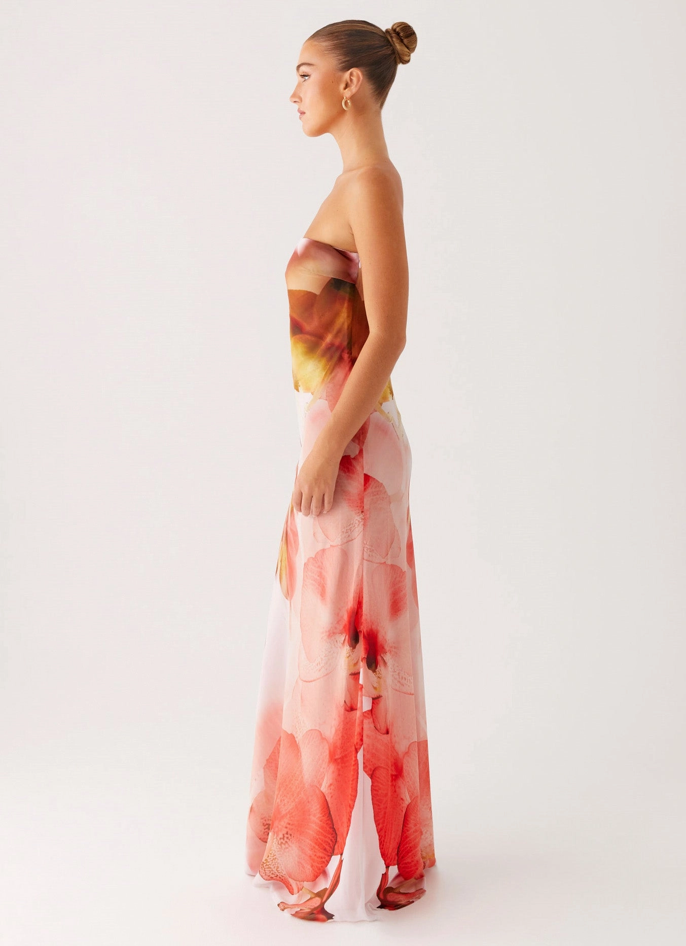 Gloss Accent Stain-Guard-Finish Kunis Maxi Dress - Peach Rose