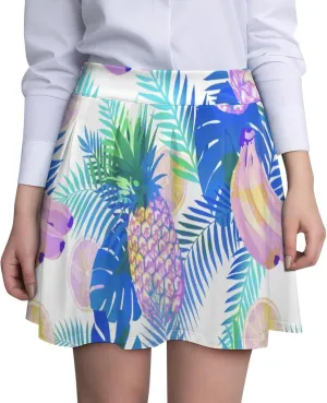Ladies Pineapple Maiden Reffled Mini Skirts High Waist Modern Concealed Zipper Swing Skirts