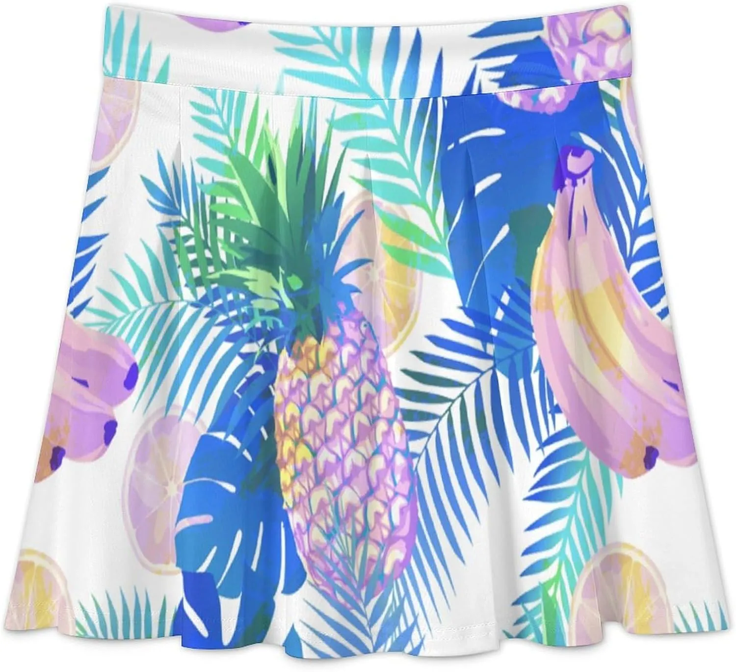 Ladies Pineapple Maiden Reffled Mini Skirts High Waist Modern Concealed Zipper Swing Skirts