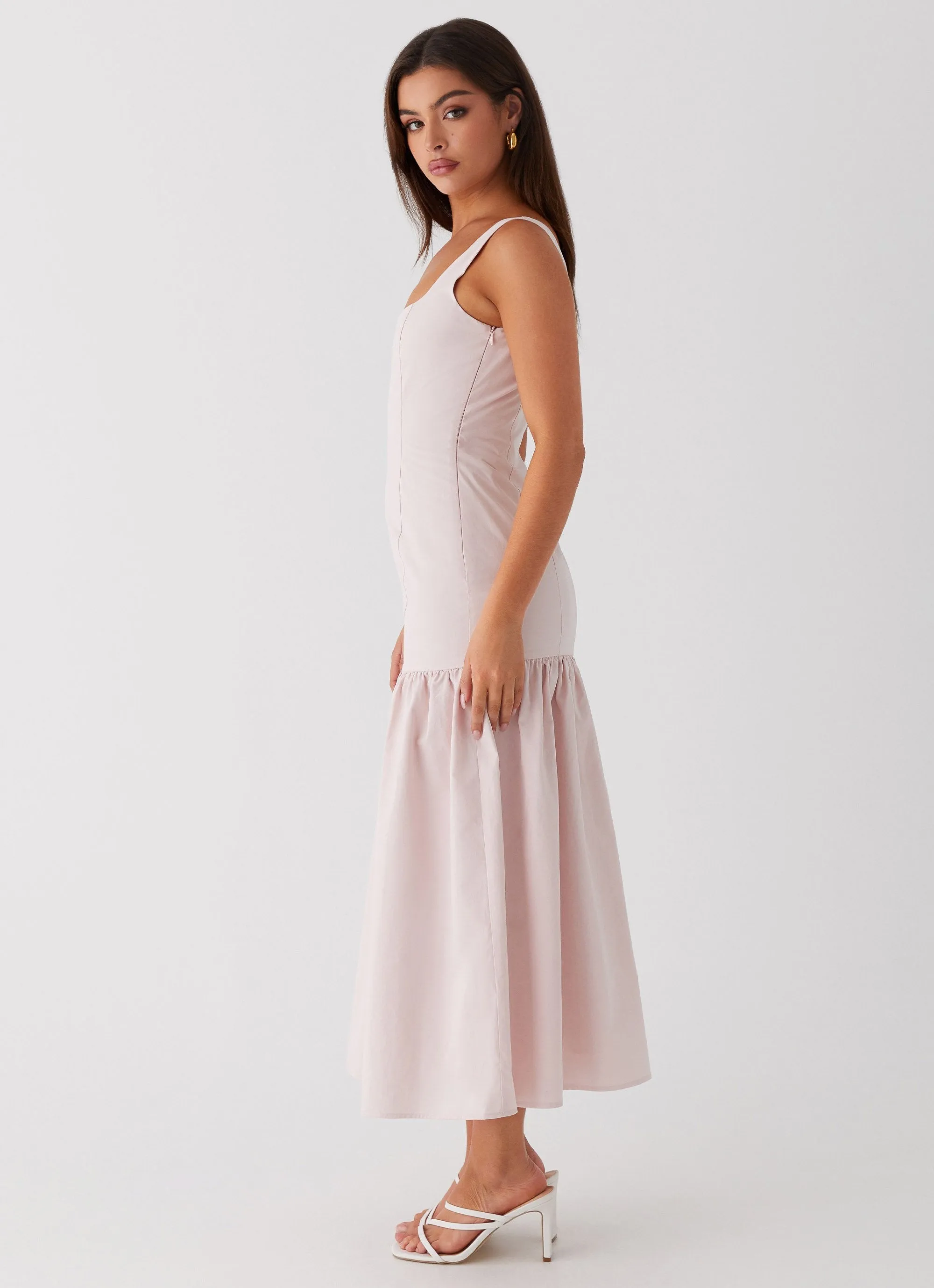 Ladylike Midi Dress - Pink Clean Tone