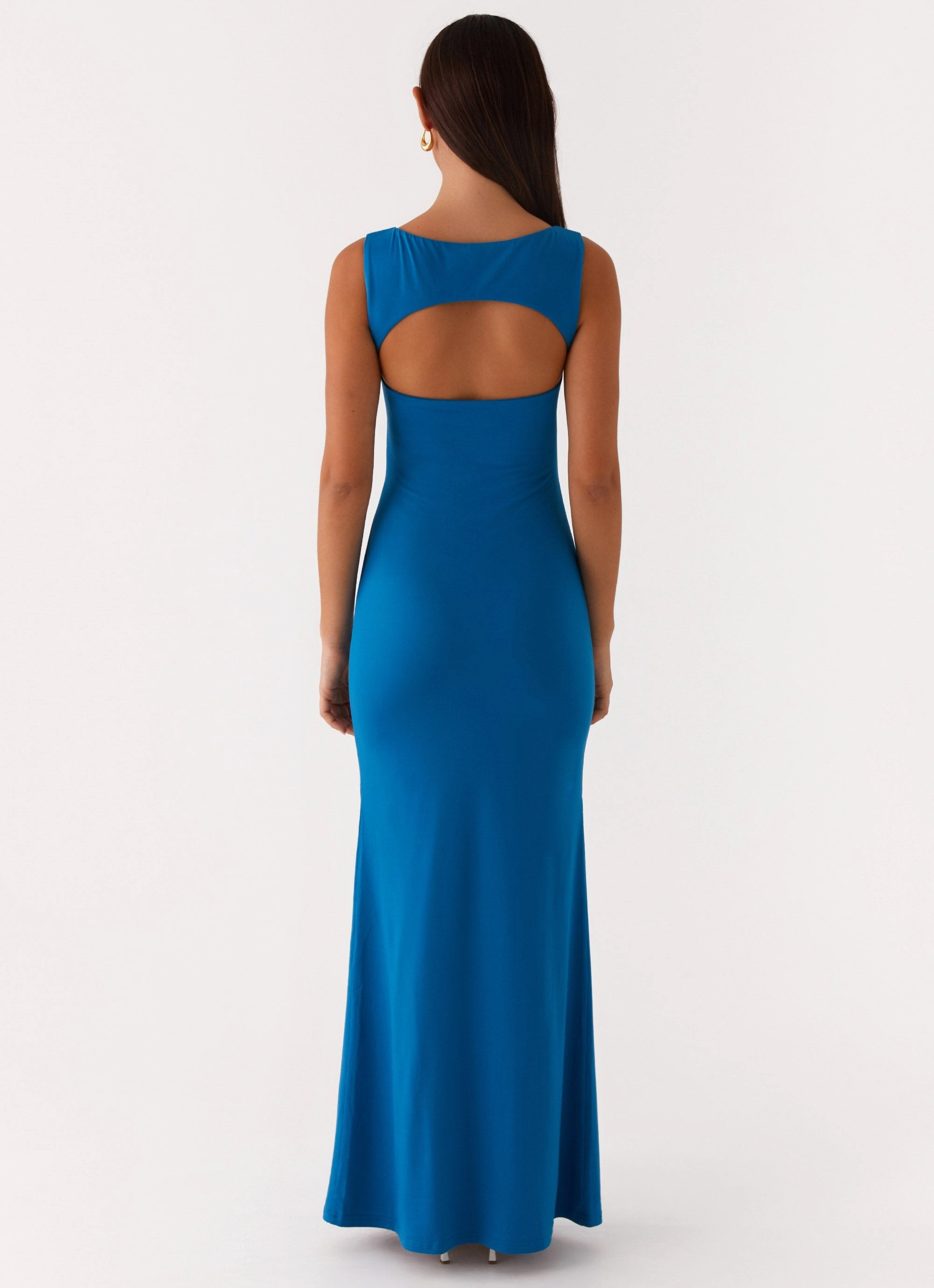 Lagoon Cut Out Maxi Dress - Royal Blue Heritage-Brand Breathable Material