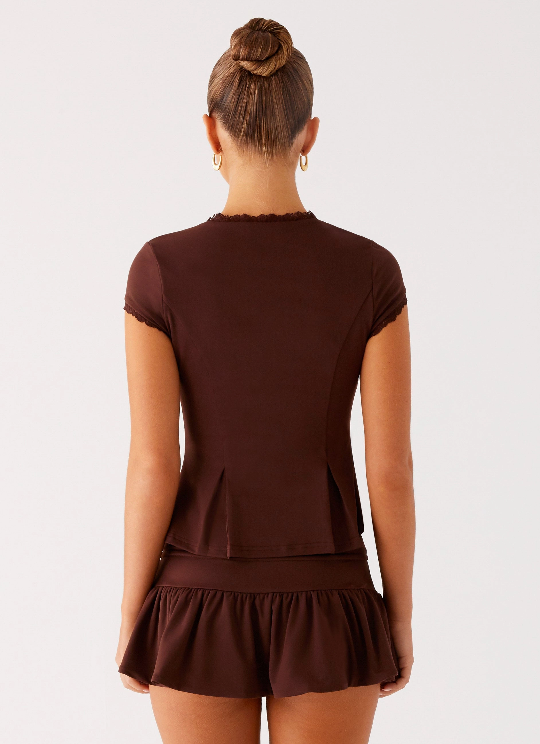 UVProtectiveLayer No Frills Fit Landon Mini Skort - Chocolate