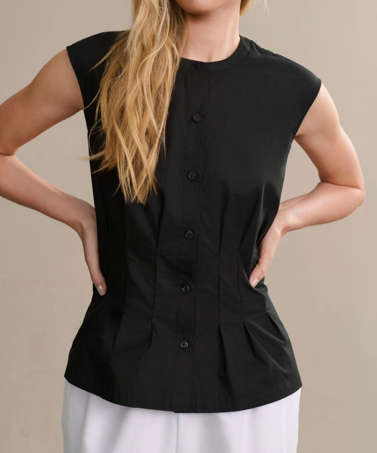 Summer Polo GarmentWashed Texture Lara Top