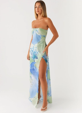 Lawson Maxi Dress - Flower Print Texture Rich