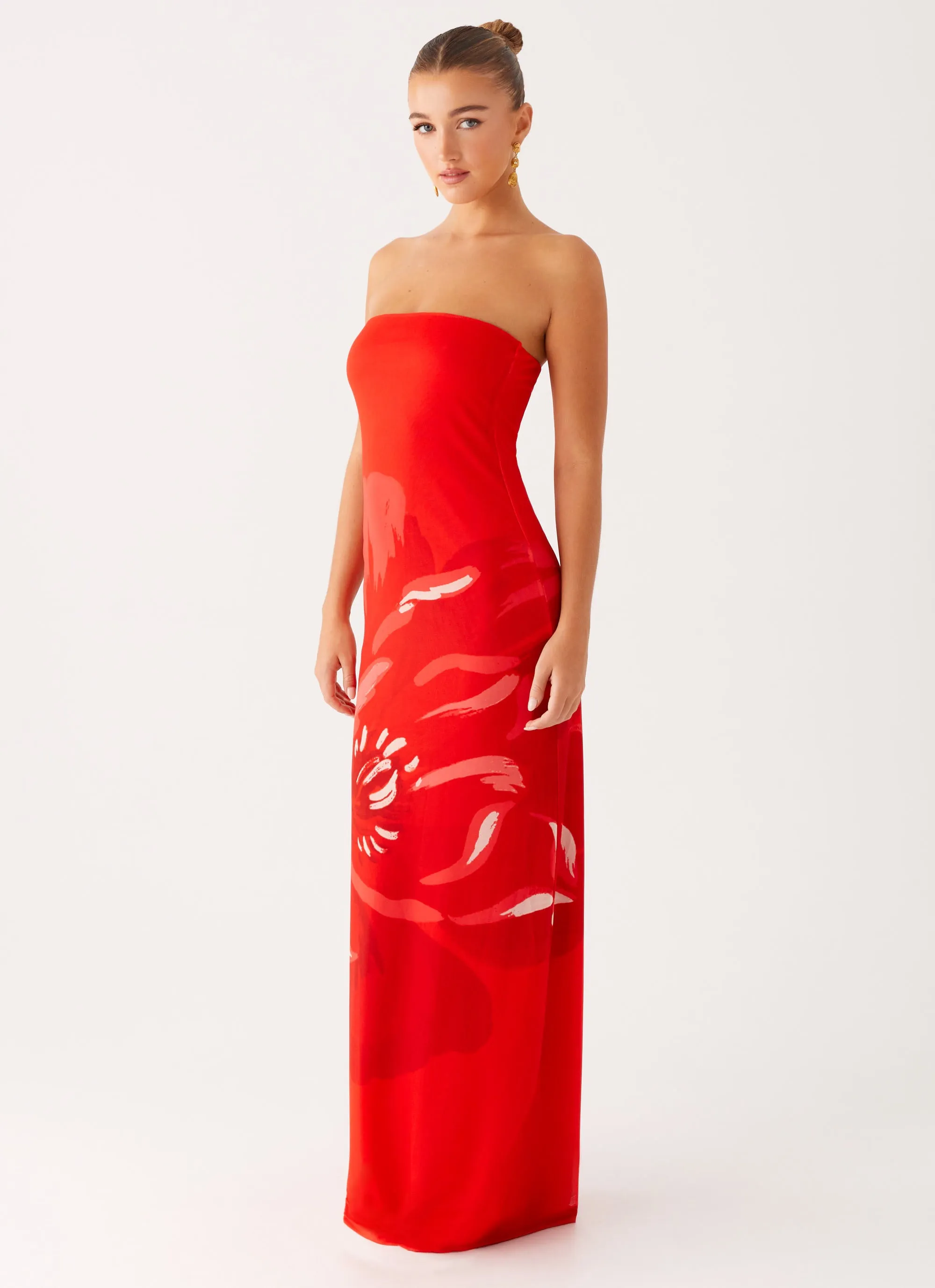 Fabian Maxi Dress - Red Stylish Appeal Smart Cut
