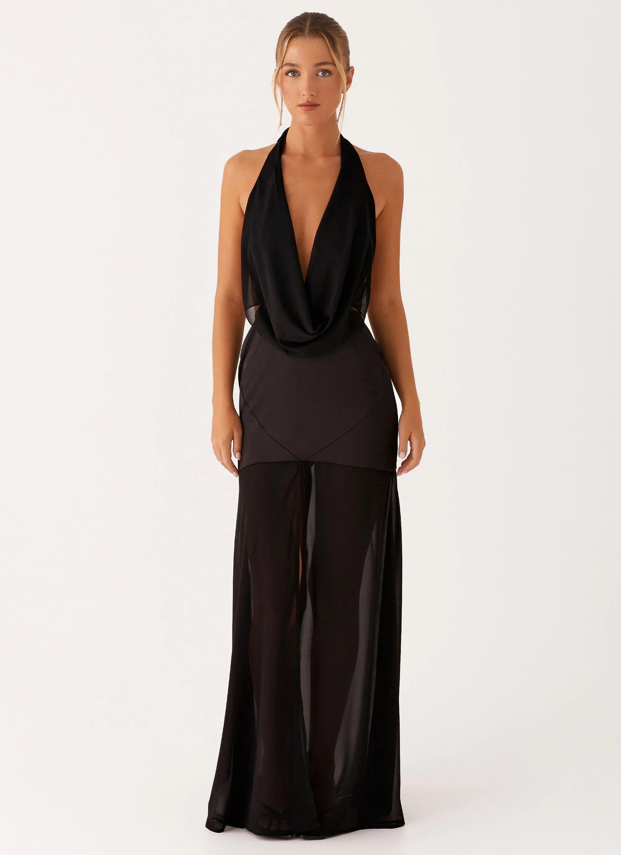 Fenella Maxi Dress - Black Sunset Scene