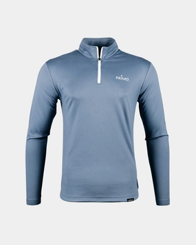 Dusty Blue Classic Quarter Zip RelaxedNeckline