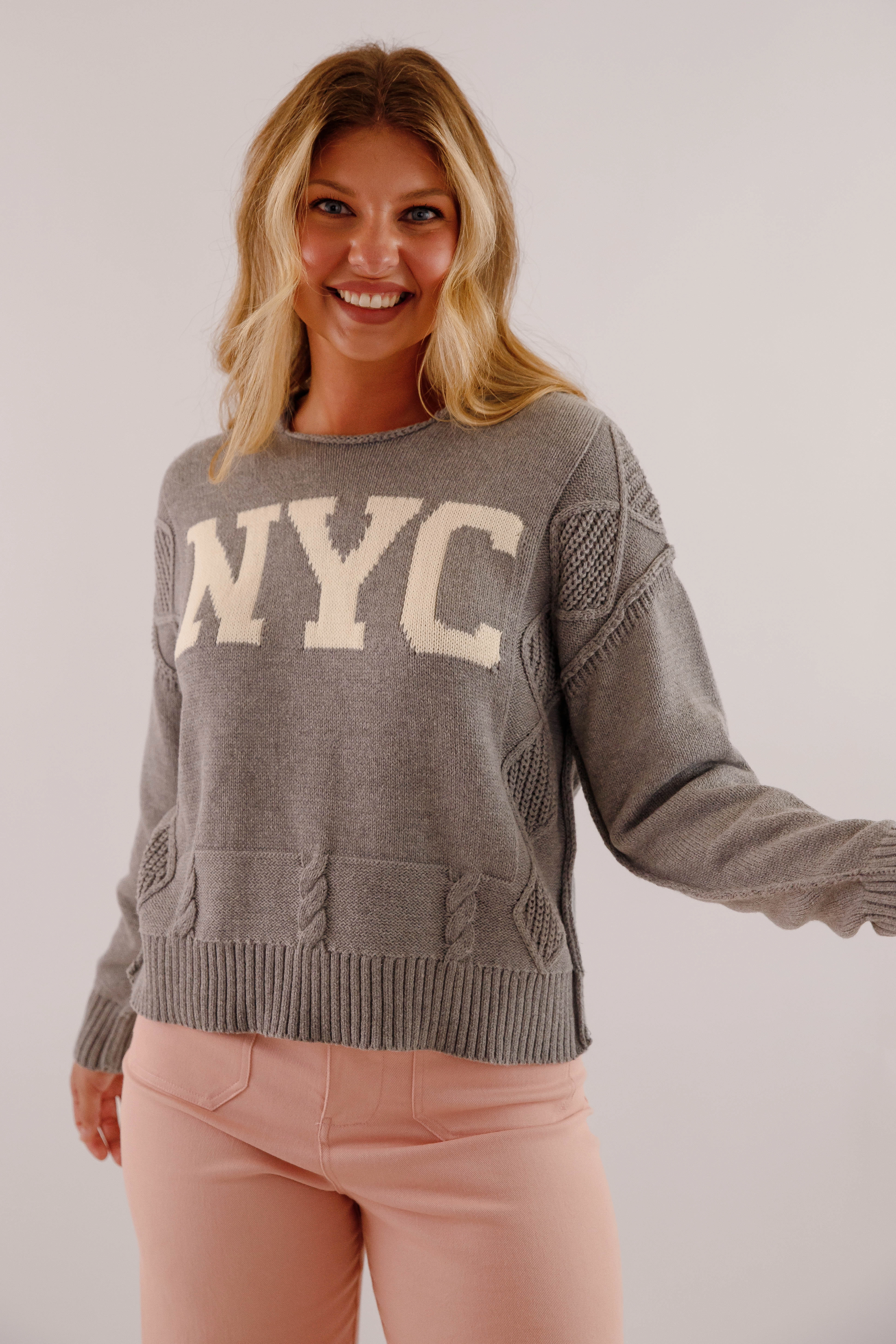 New Romance In The City Sweater-NYC Airflow Ventilation Zones DoubleStitchedHem