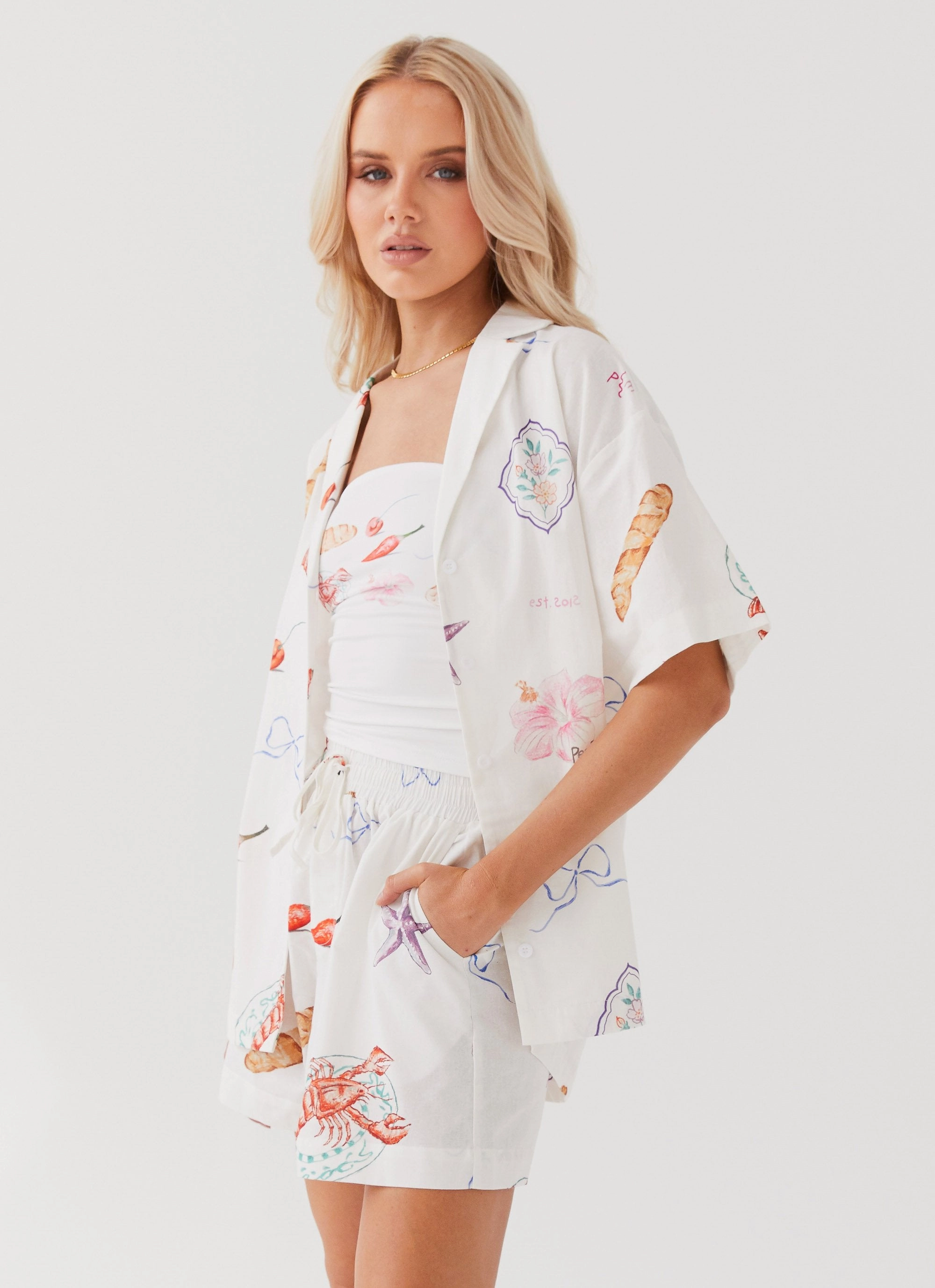 Breathable mesh lining Sweet Relief Oversized Linen Shirt - Banchetto