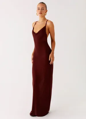 Nomad Muse Maxi Dress - Chocolate Crystal-Detail