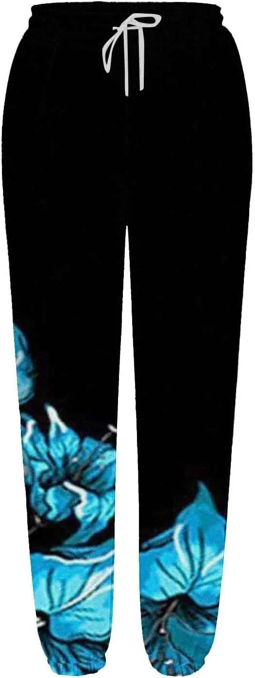 LCMTWX Baggy Sweatpants Joggers Pants Workout High Waisted Yoga Pants with Pockets Womens Black Jogger Pants Black Jogger