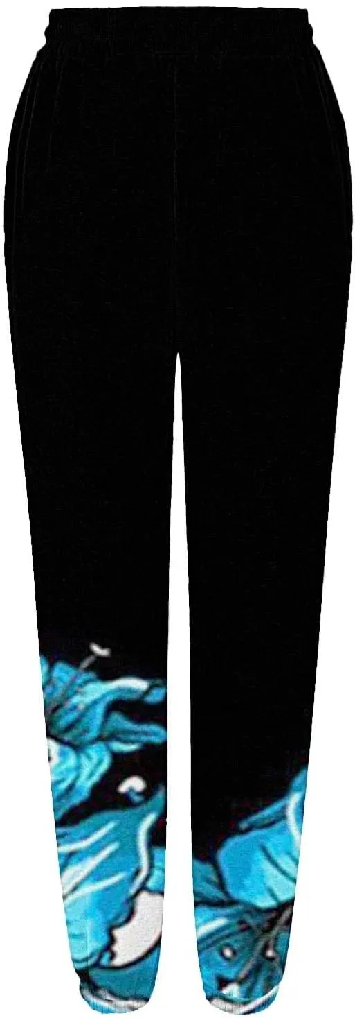 LCMTWX Baggy Sweatpants Joggers Pants Workout High Waisted Yoga Pants with Pockets Womens Black Jogger Pants Black Jogger